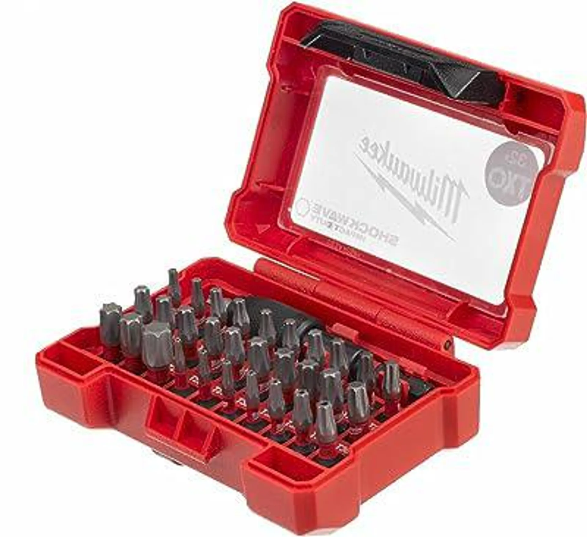 Milwaukee Shockwave Compact Bit 32 Piece Torx Set 4932471586, Set of 32, Red