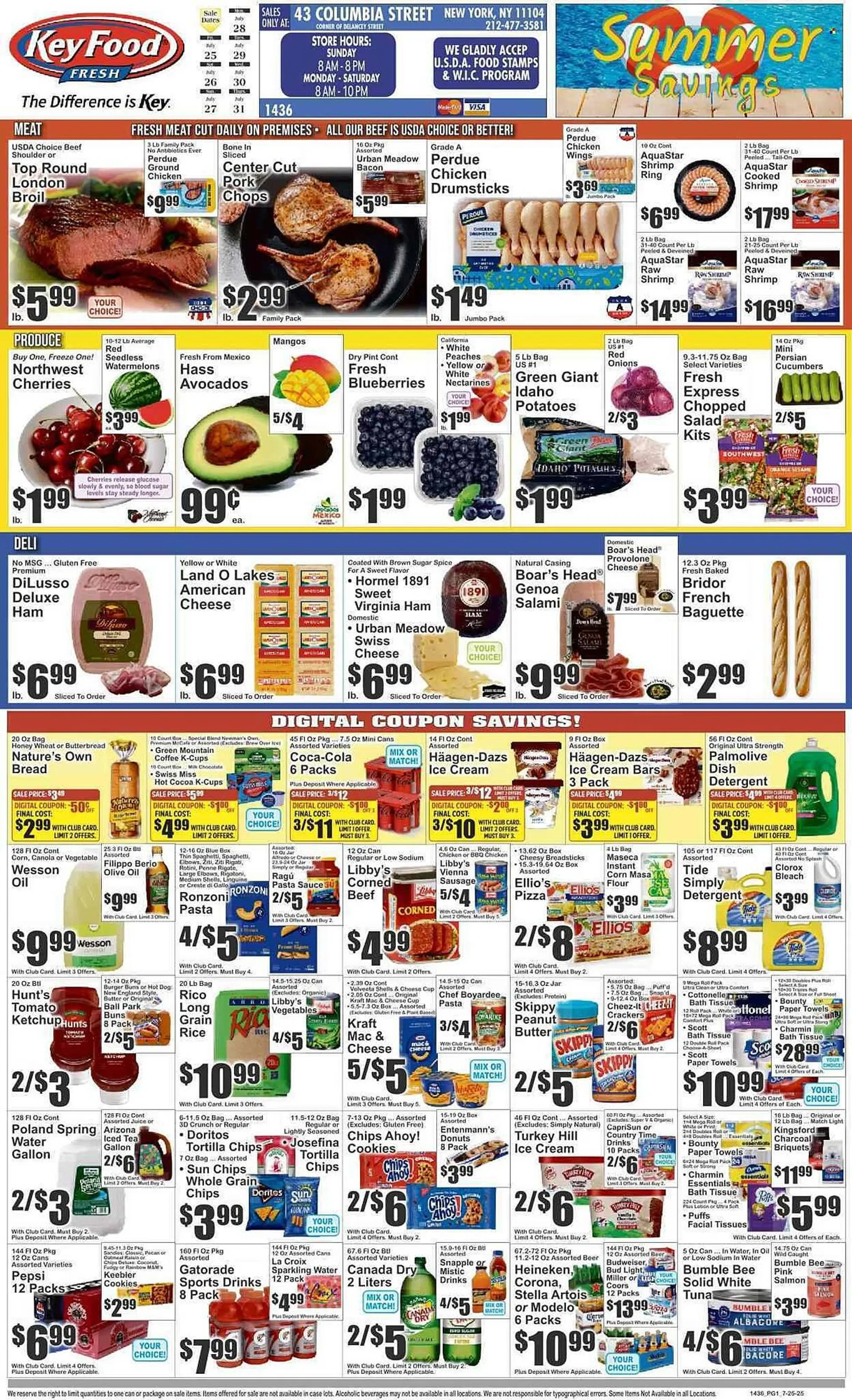 Weekly ad Key Food Weekly Ad from July 25 to July 31 2025 - Page 1