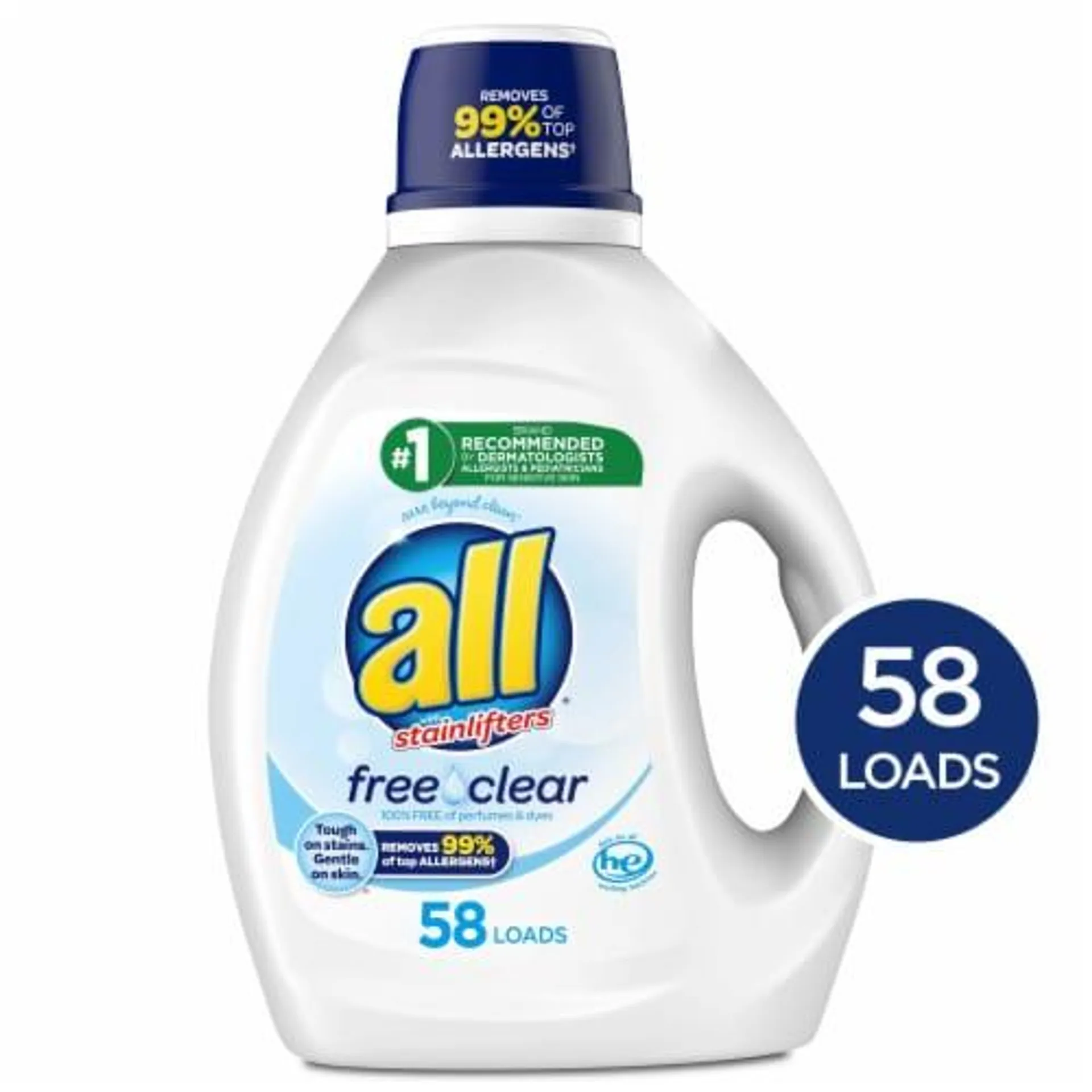 All® free clear Original Unscented Liquid Laundry Detergent