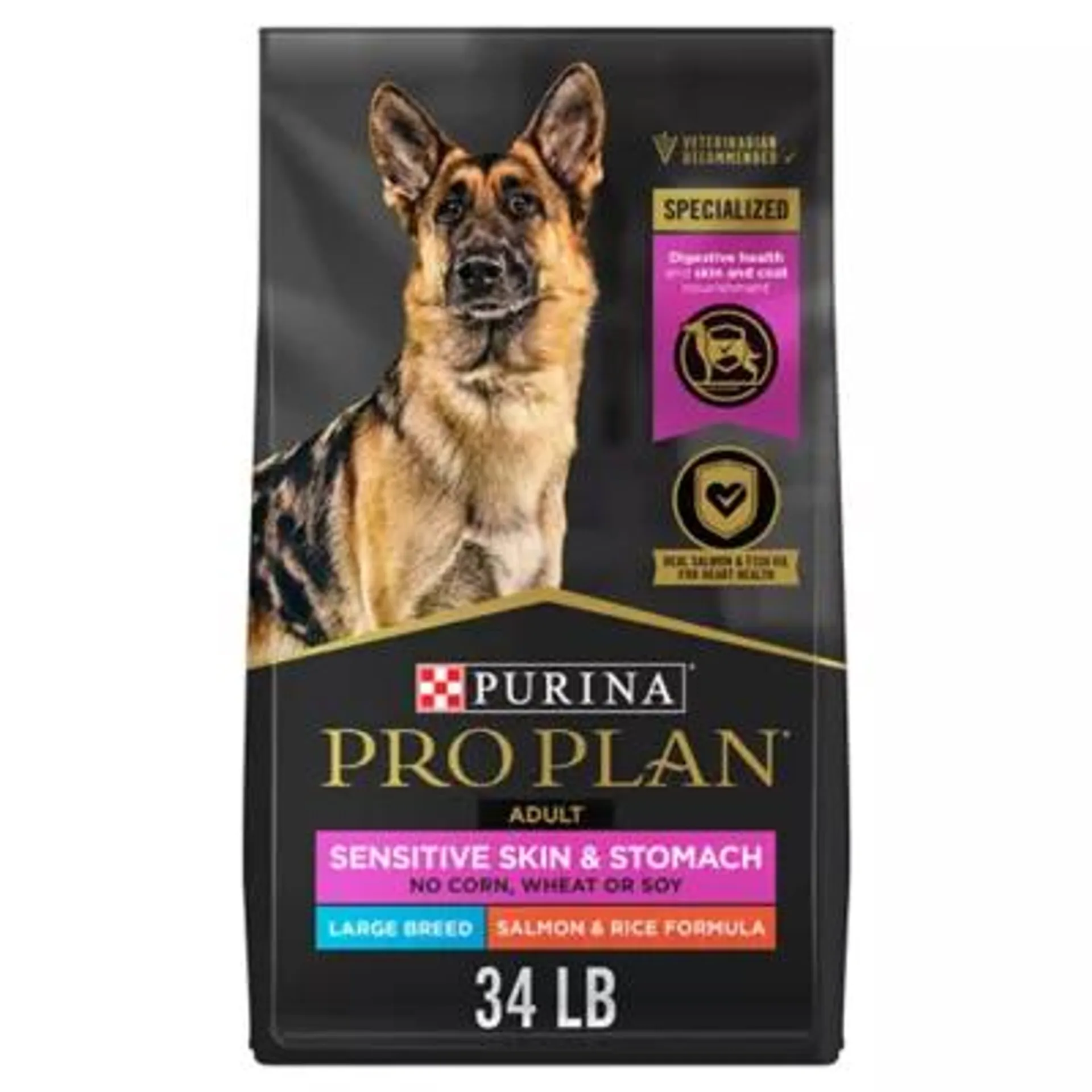 Purina Pro Plan Sensitive Skin & Stomach Large Breed Adult Dry Dog Food - Salmon & Rice