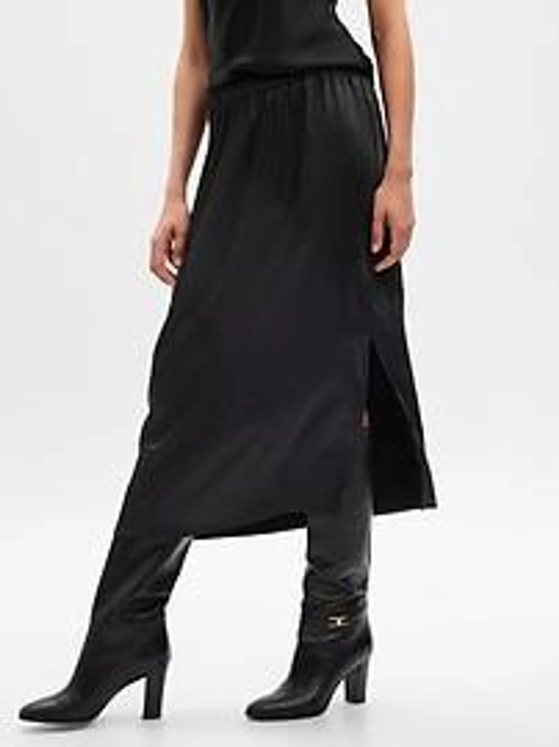 Satin Midi Skirt