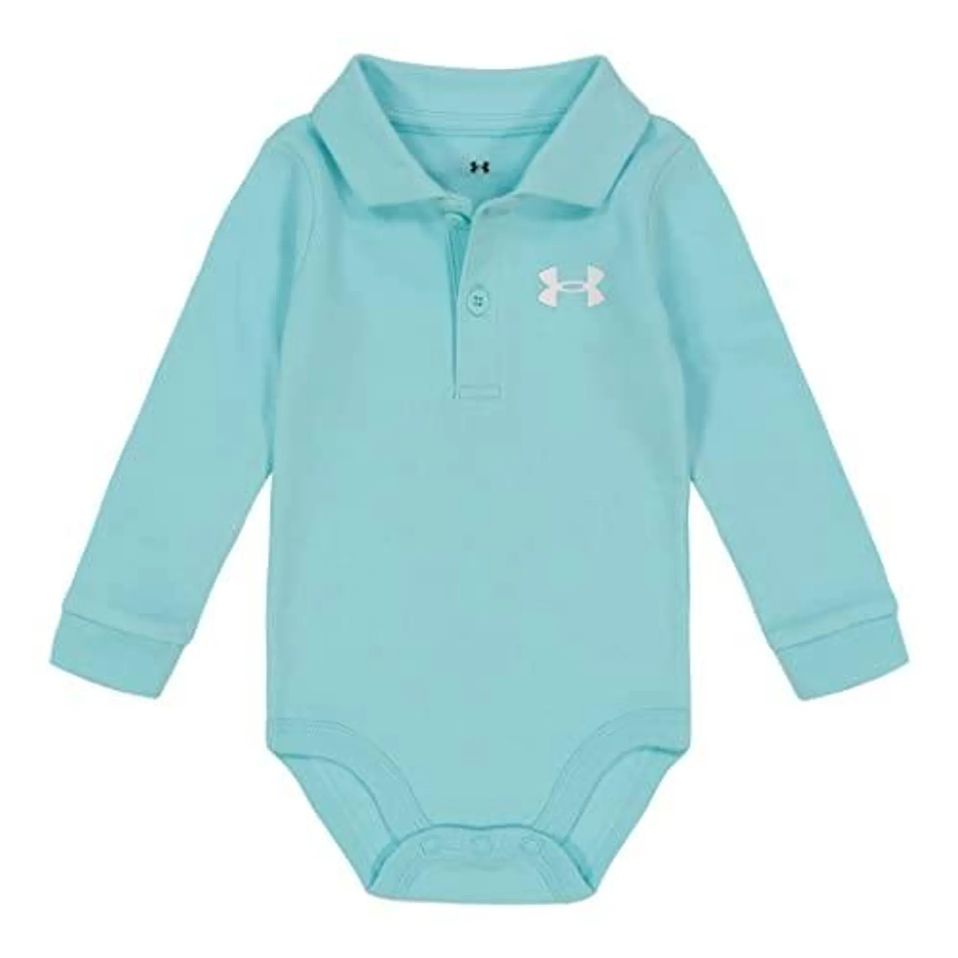 Under Armour Logo Polo Bodysuit, Long Sleeve - Neo Turquoise