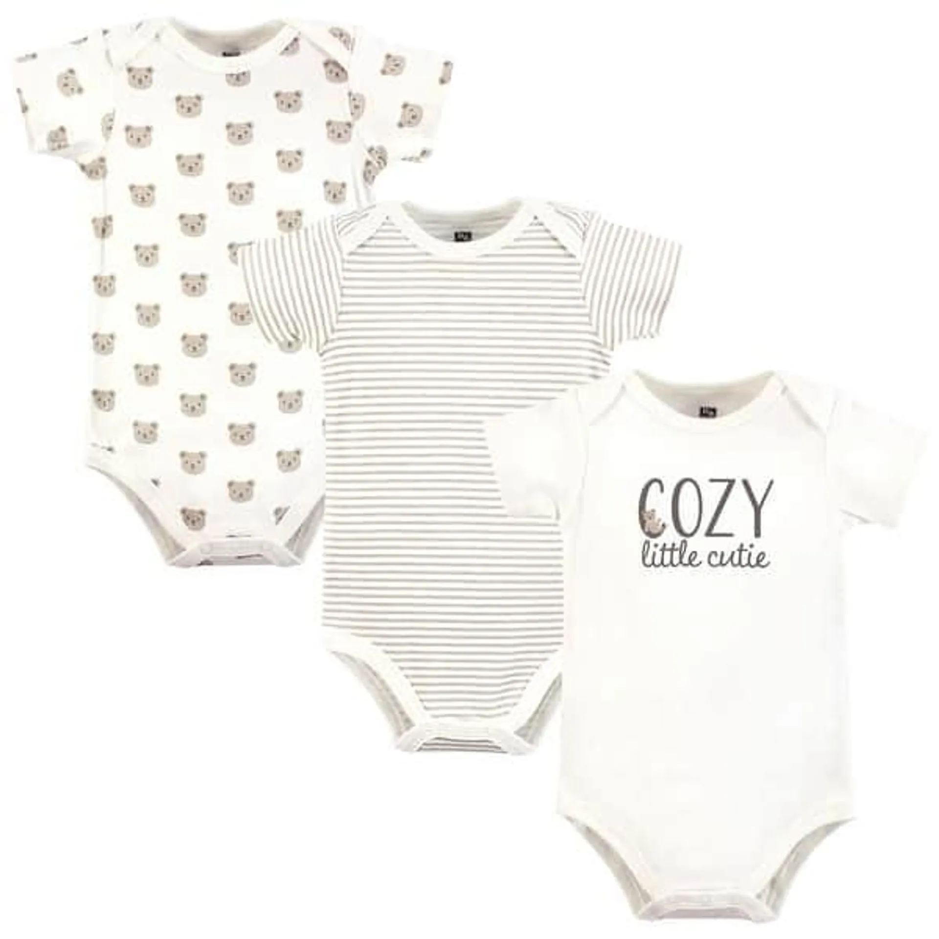 Hudson Baby Cotton Bodysuits, Cozy Cutie