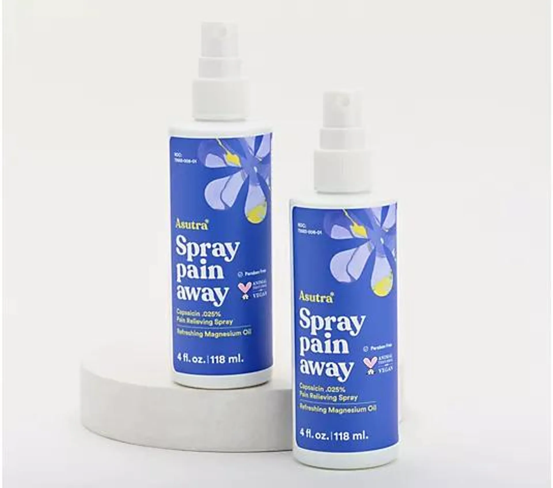 Asutra Set of 2 Spray Pain Away Magnesium Pain Relief Spray