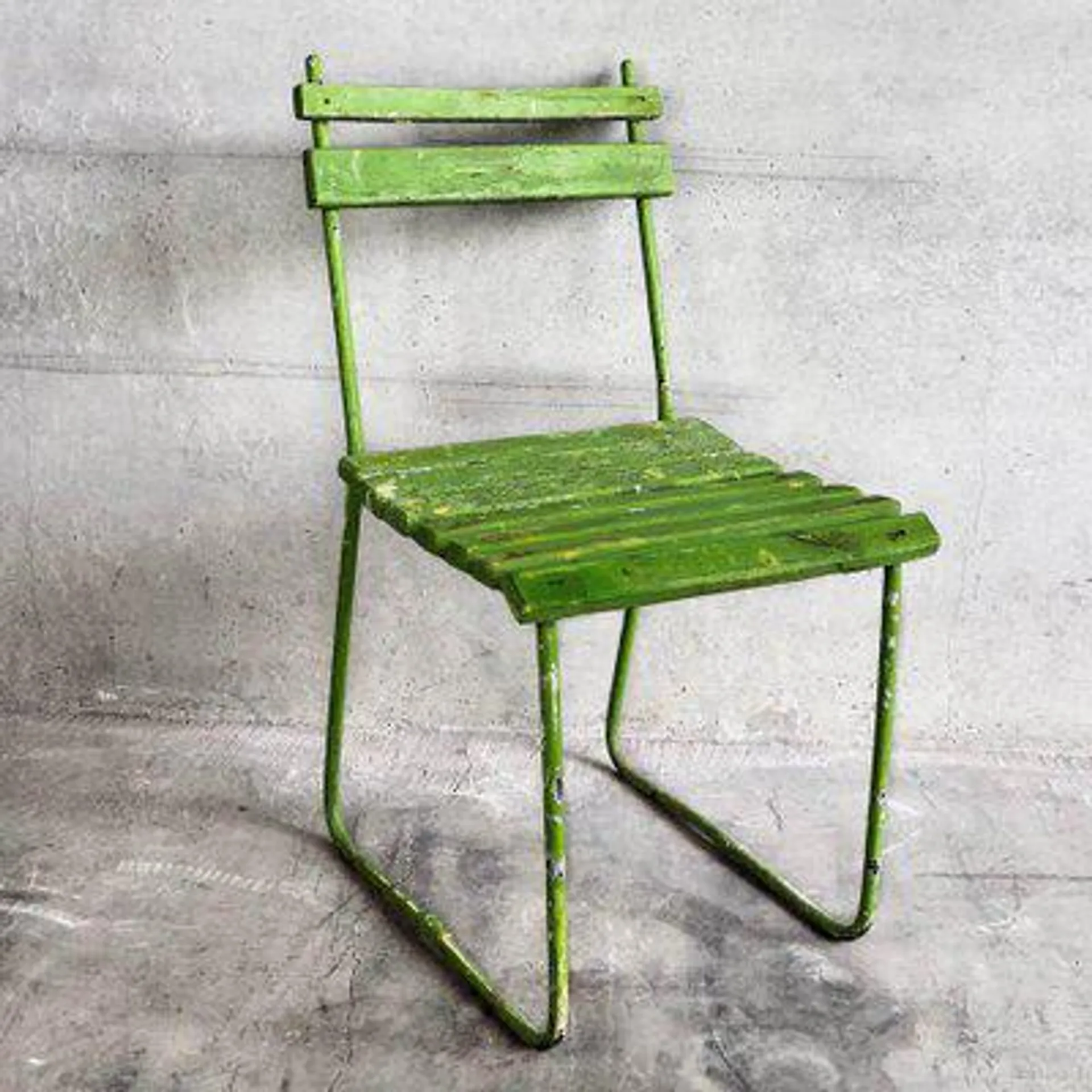 Vintage Outdoor Chair in Green, 1950