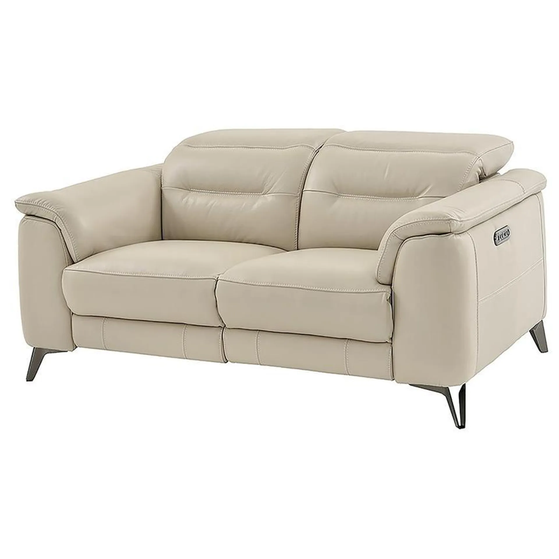 Anabel Cream Leather Power Reclining Sofa