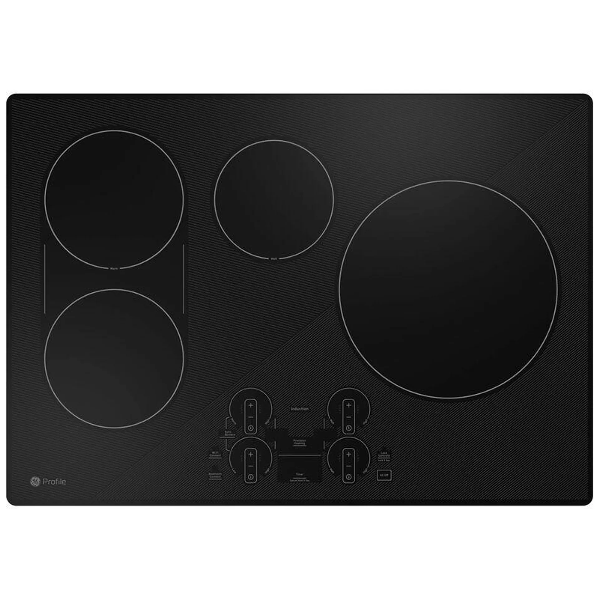 GE Profile 30 in. Induction Smart Cooktop with 4 Smoothtop Burners - Black