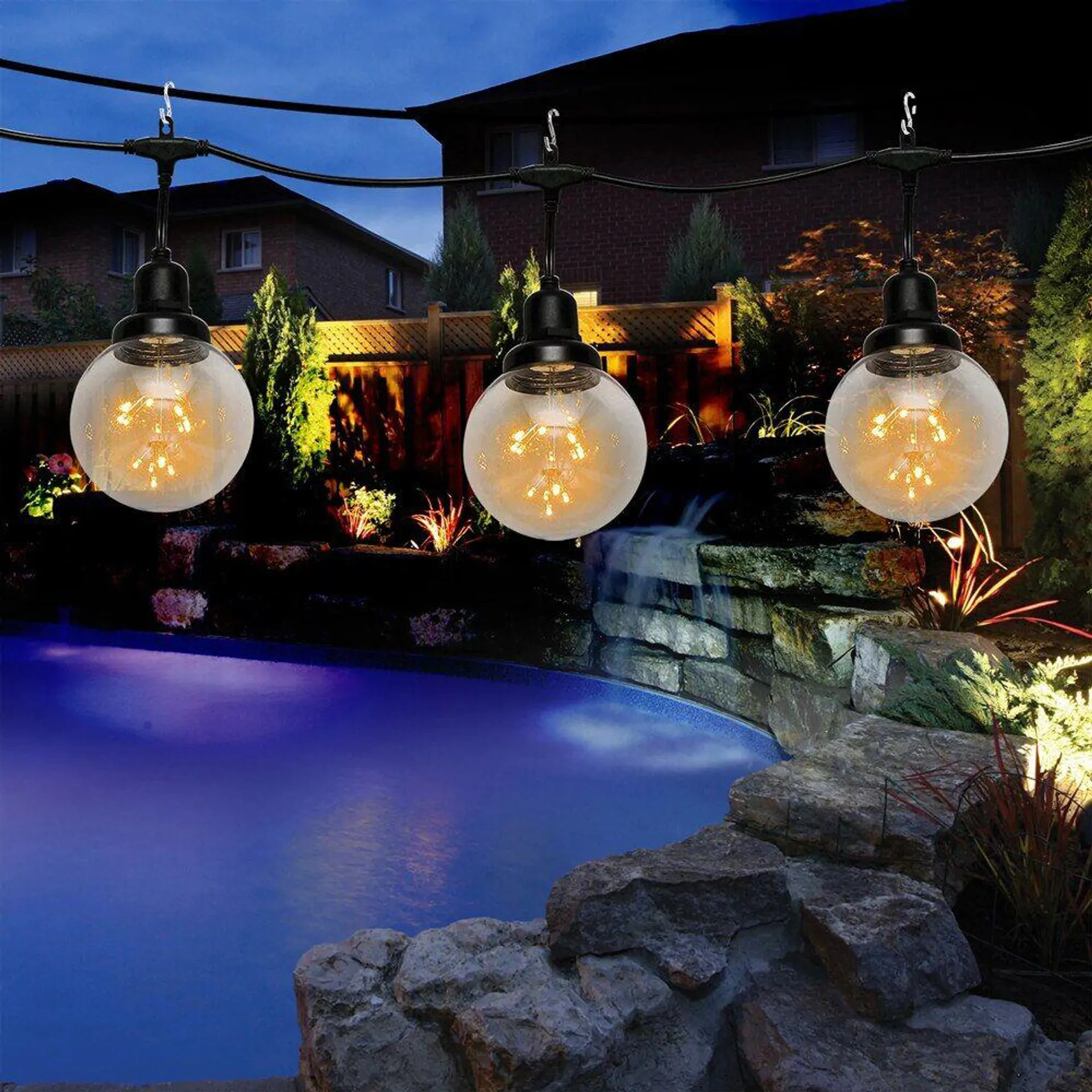 Outdoor Globe 6-LED Bulb 12’ String Lights