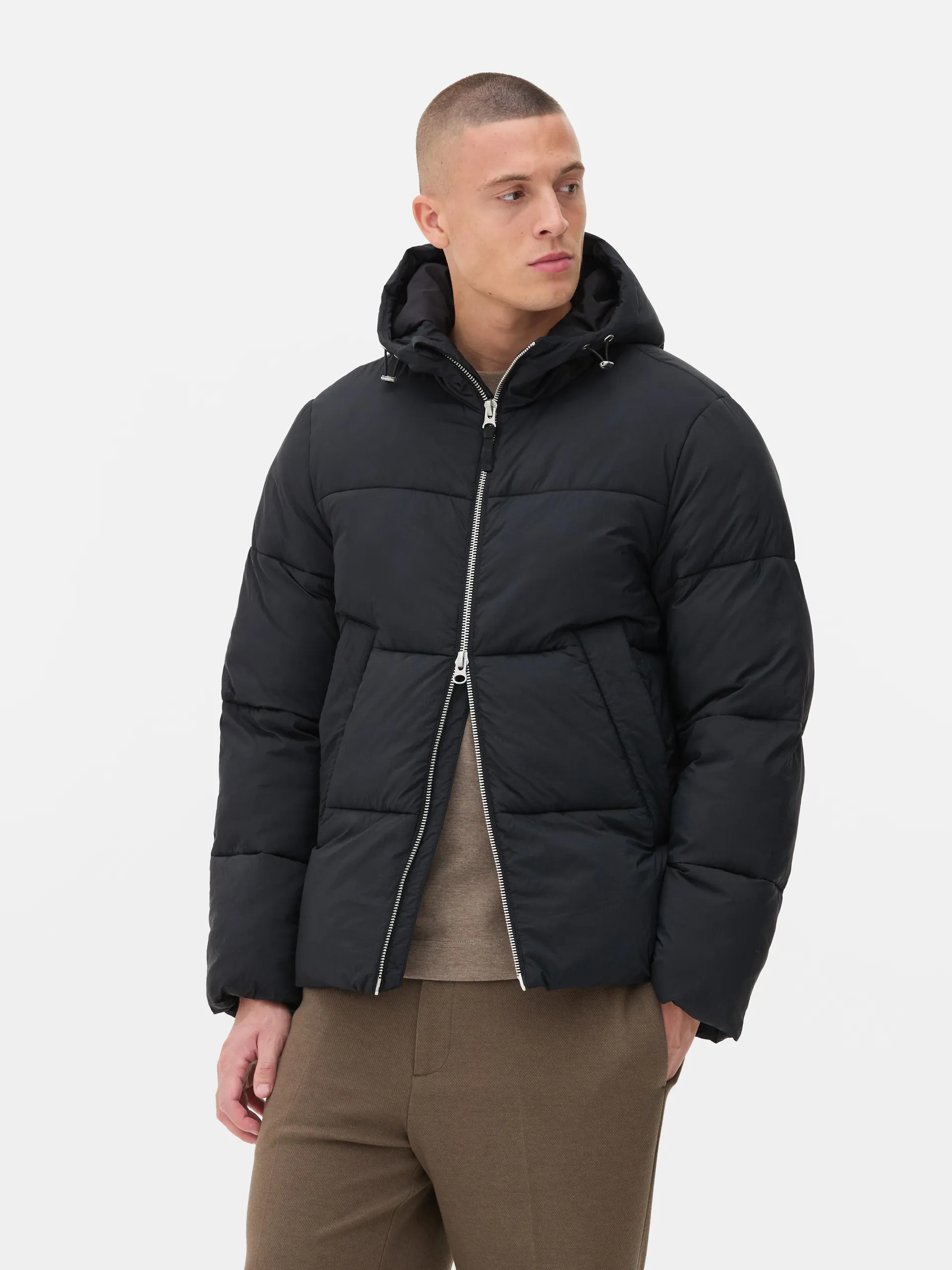 Two-Way Zip Puffer Jacket