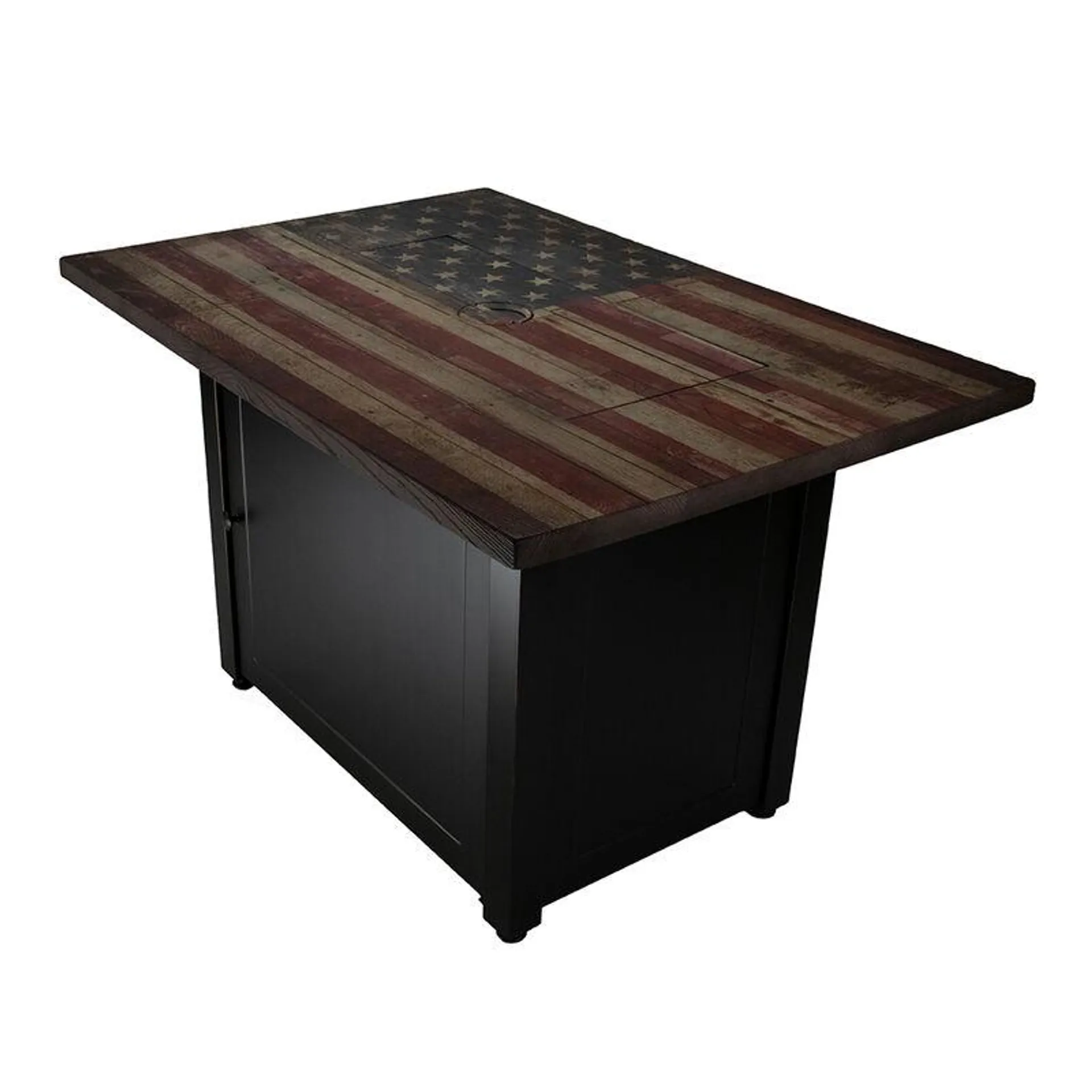 Endless Summer Americana LP Gas Outdoor Fire Pit with American Flag Mantel