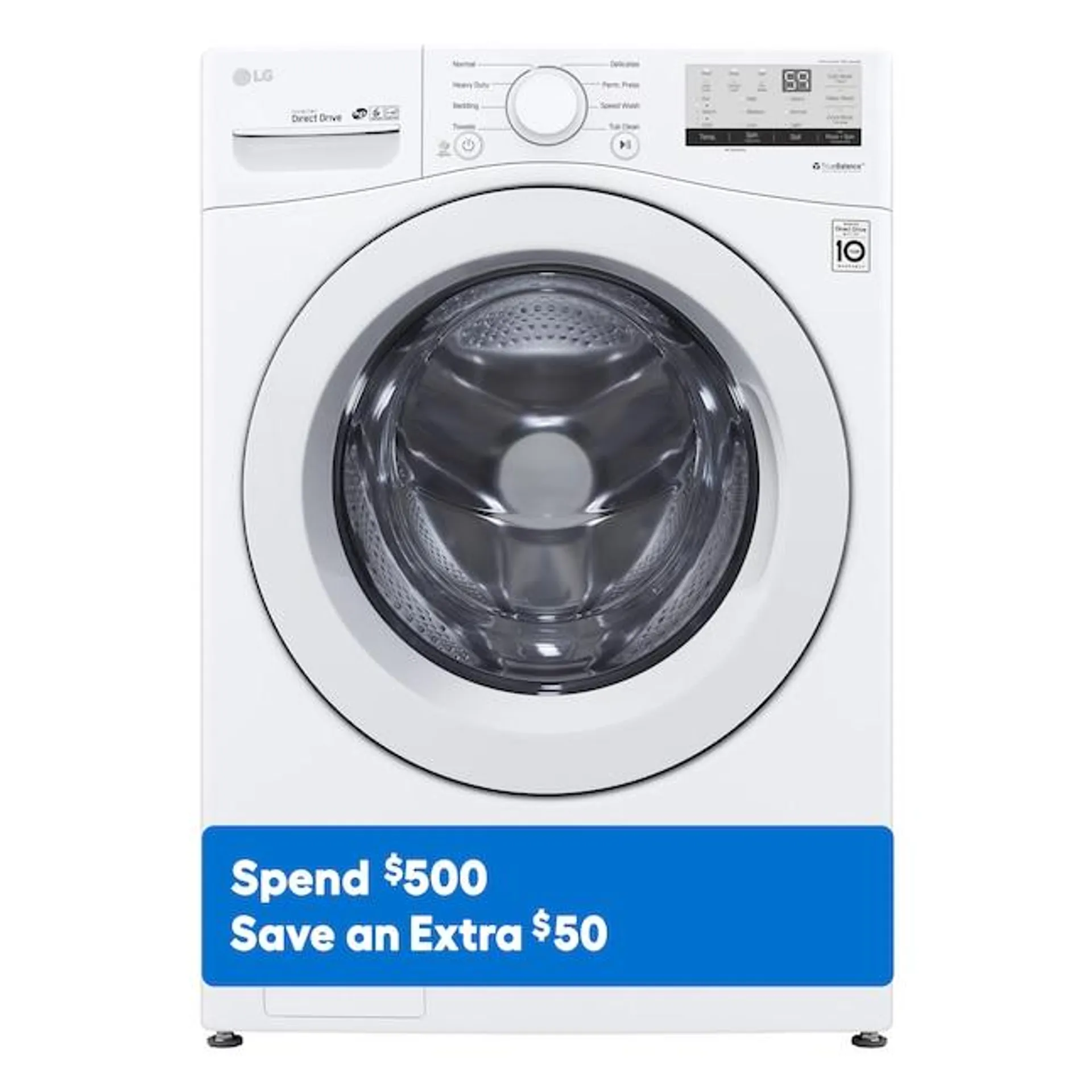 LG 4.5-cu ft High Efficiency Stackable Front-Load Washer (White) ENERGY STAR