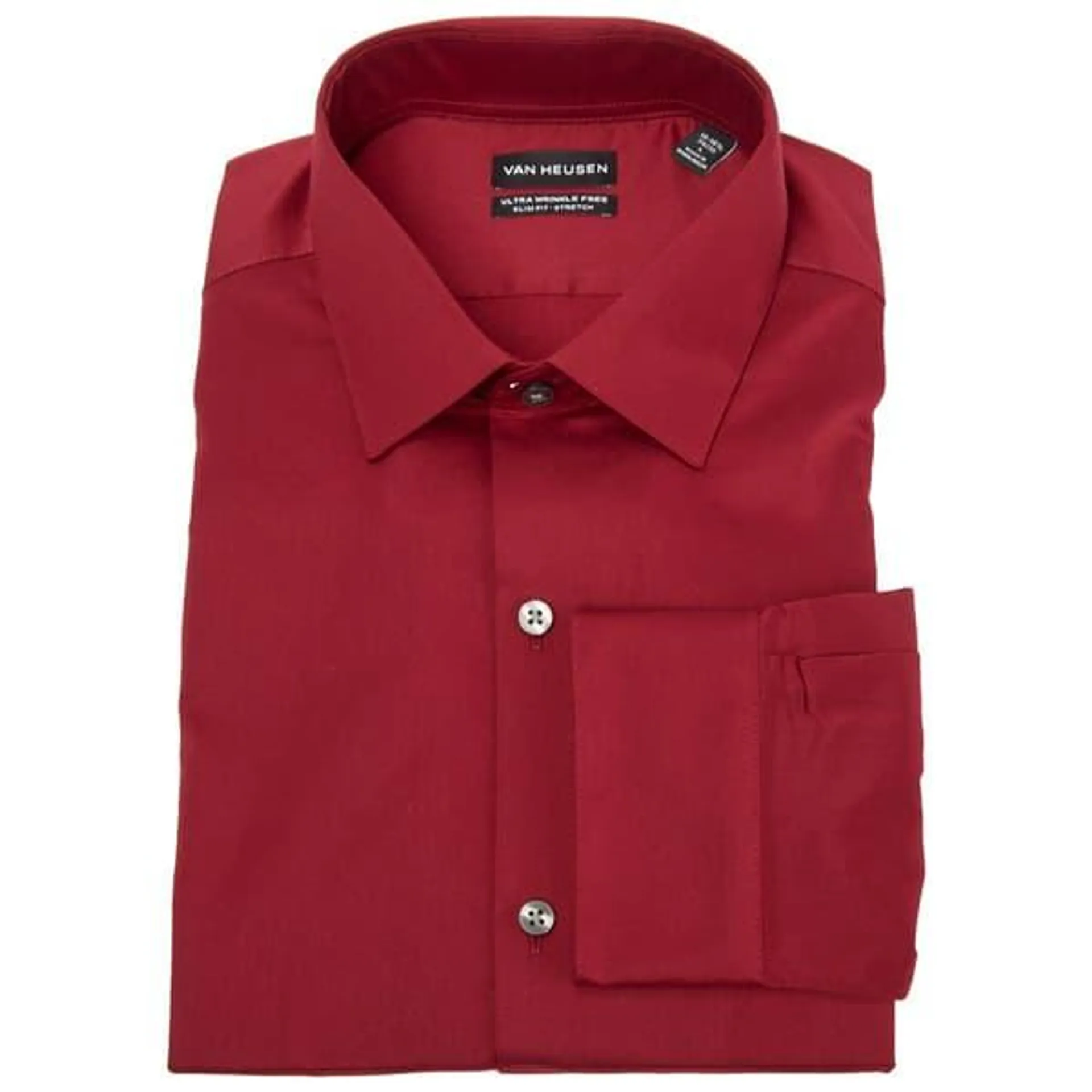 Mens Van Heusen® Wrinkle Free Slim Fit Dress Shirt - Mulberry