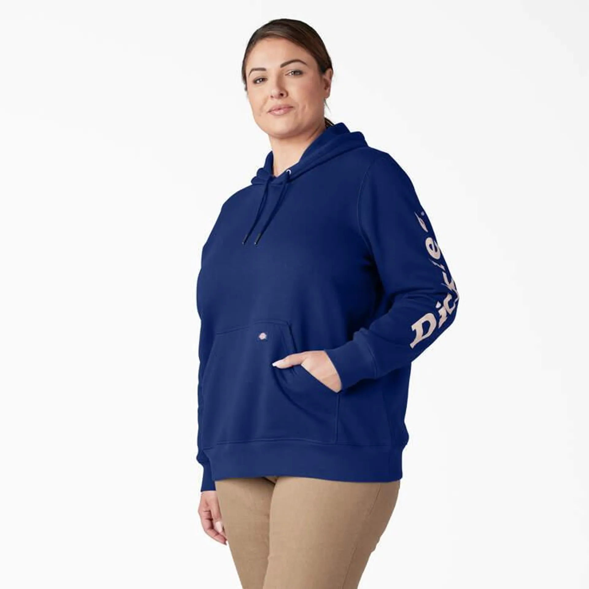 Women's Plus Water Repellent Sleeve Logo Hoodie