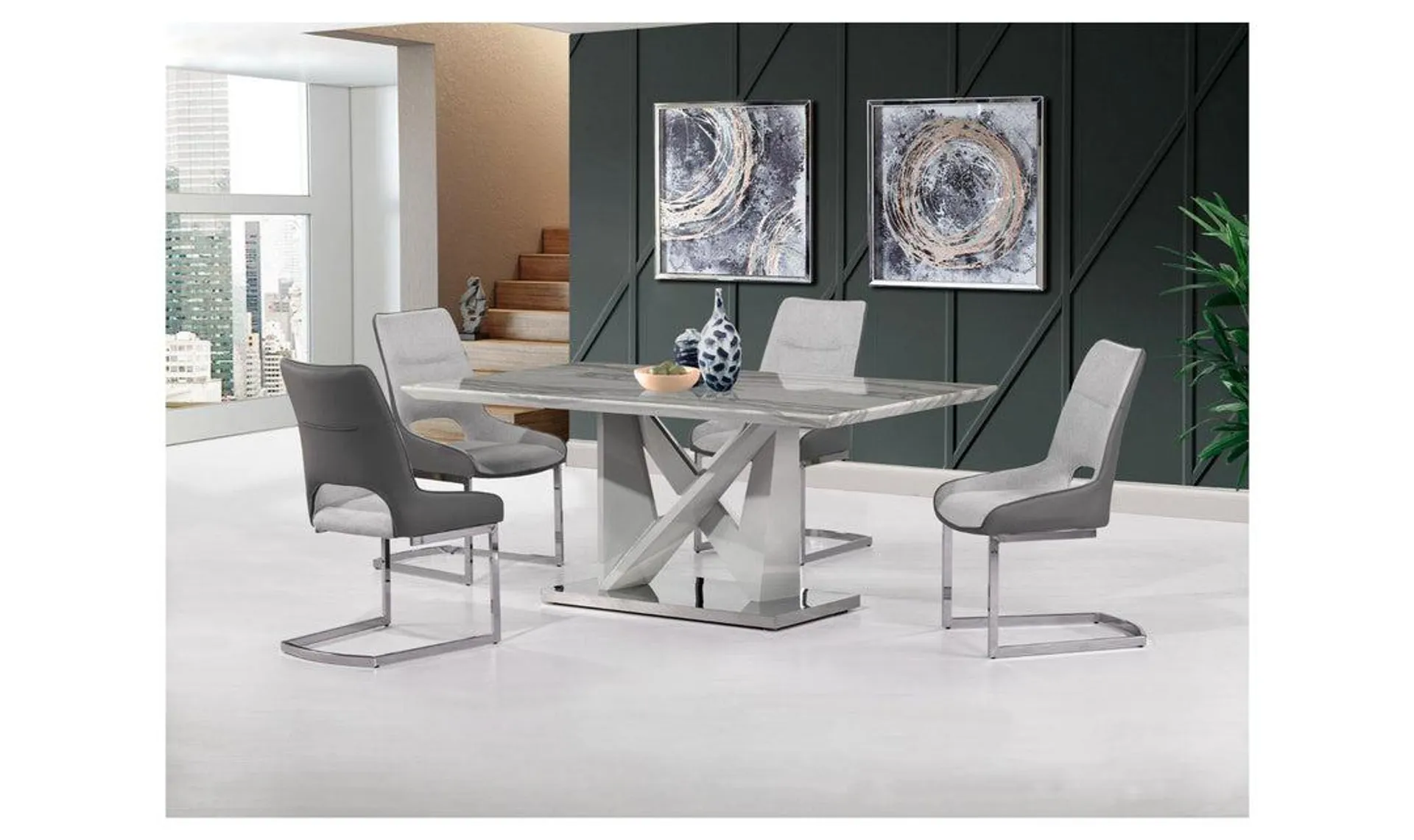 Global Furniture Sismic 4-Seater Dining Room Set