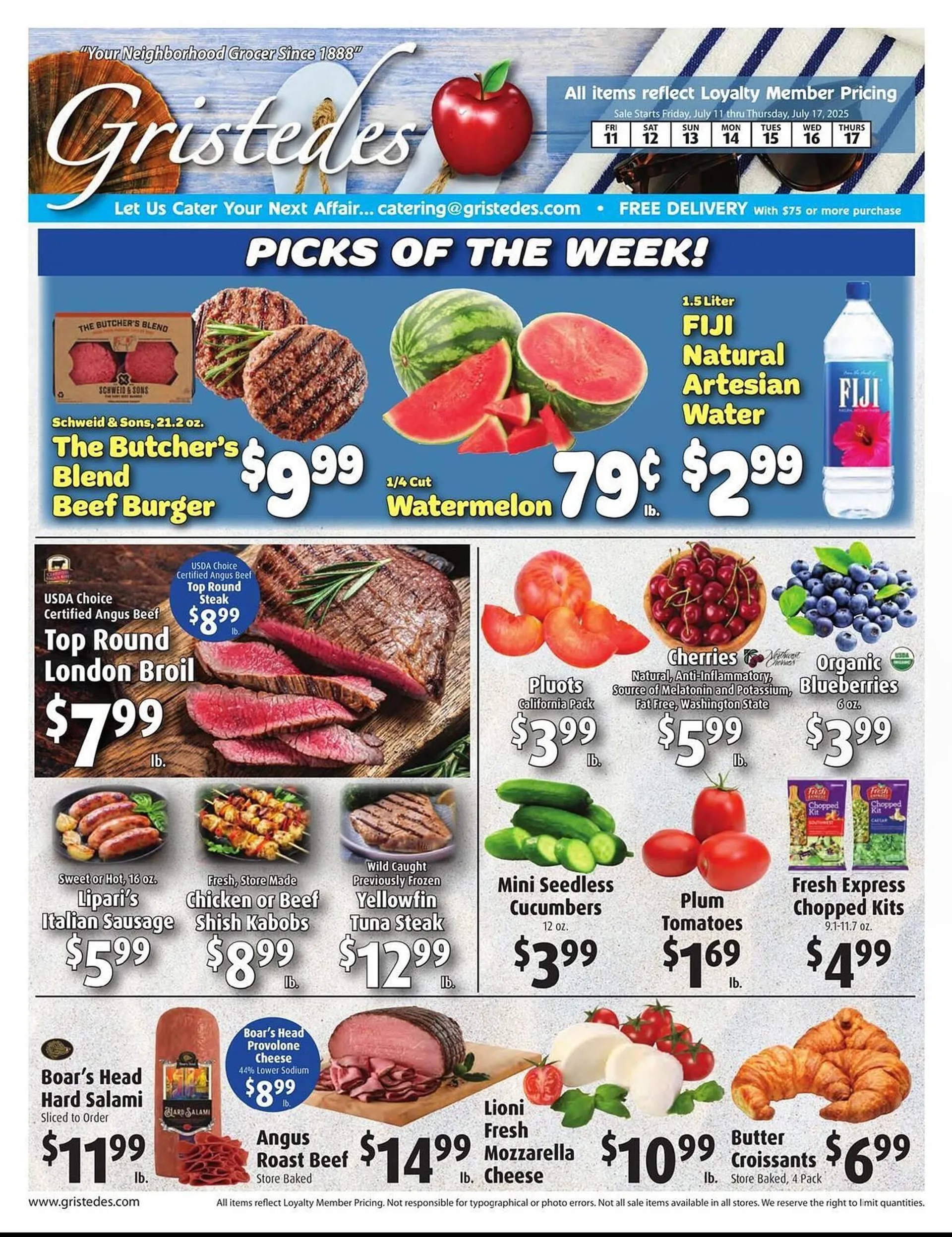 Weekly ad Gristedes Weekly Ad from July 11 to July 17 2025 - Page 1