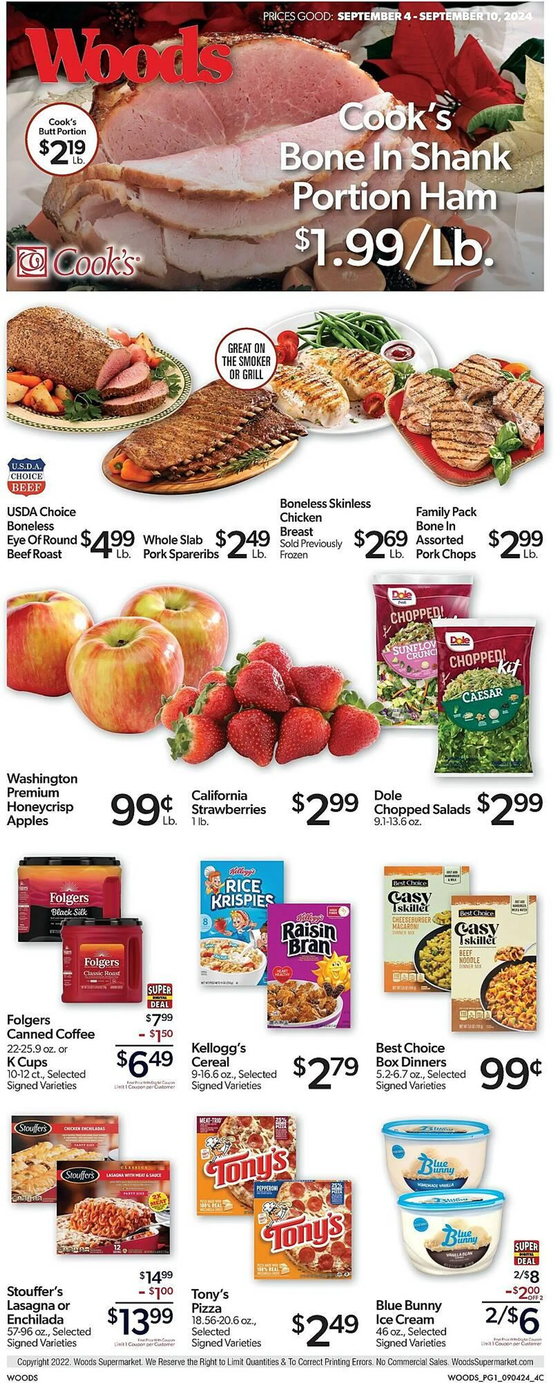 Woods Supermarket Weekly Ad - 1