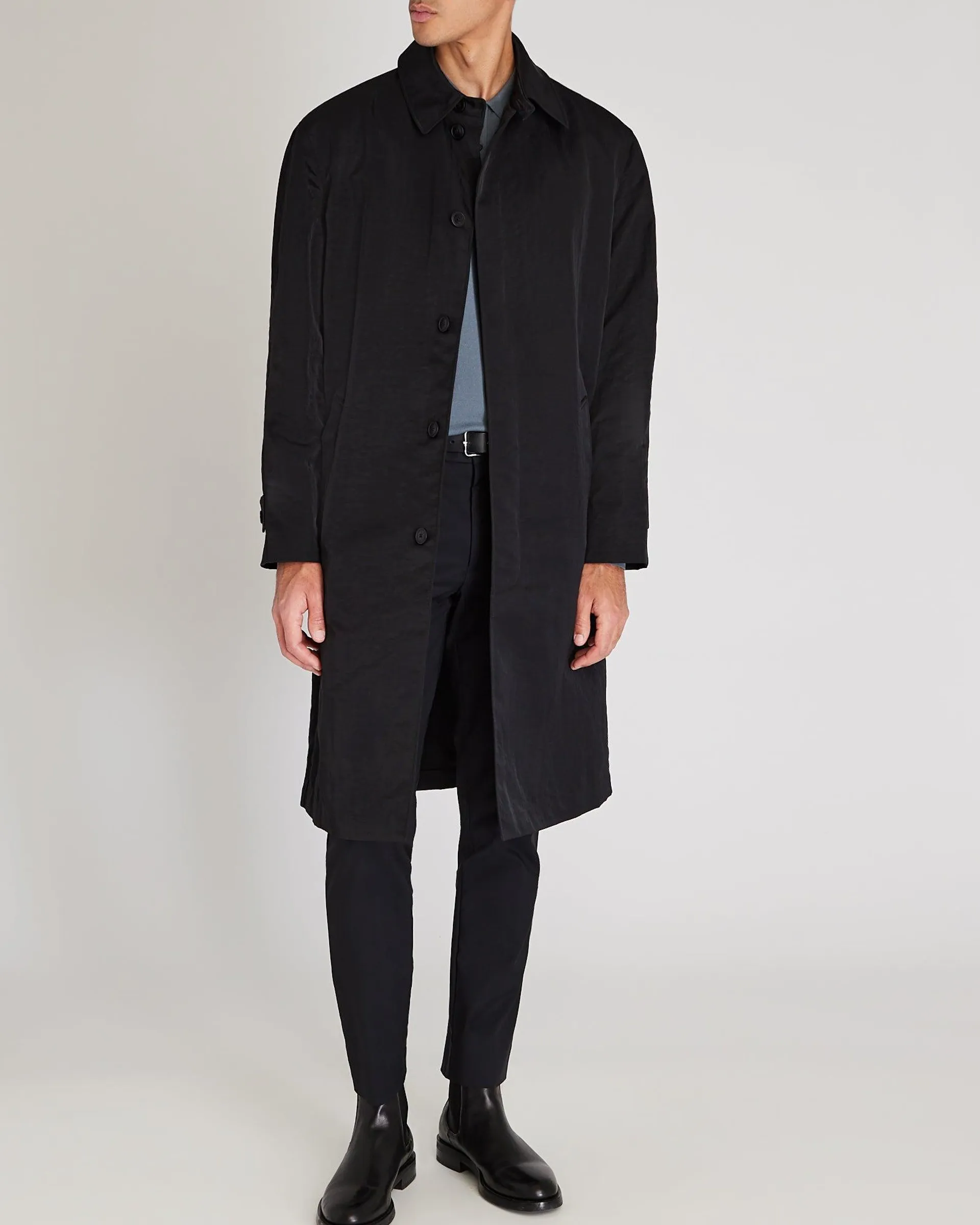Crinkled Nylon Car Coat