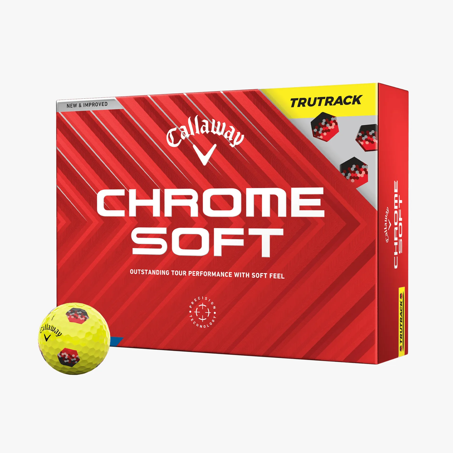 Chrome Soft TruTrack Yellow Golf Balls