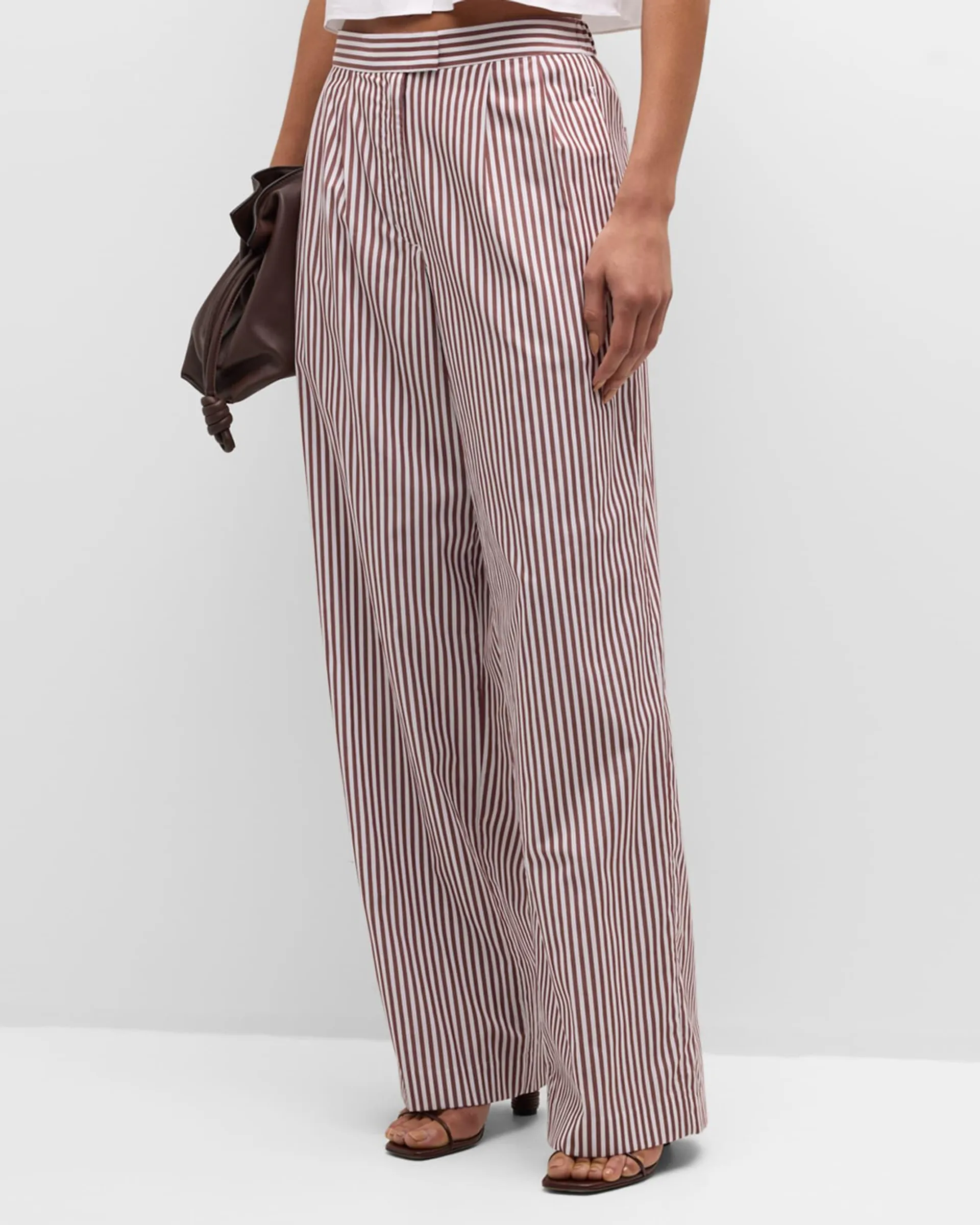 Lacey Striped Wide-Leg Pants