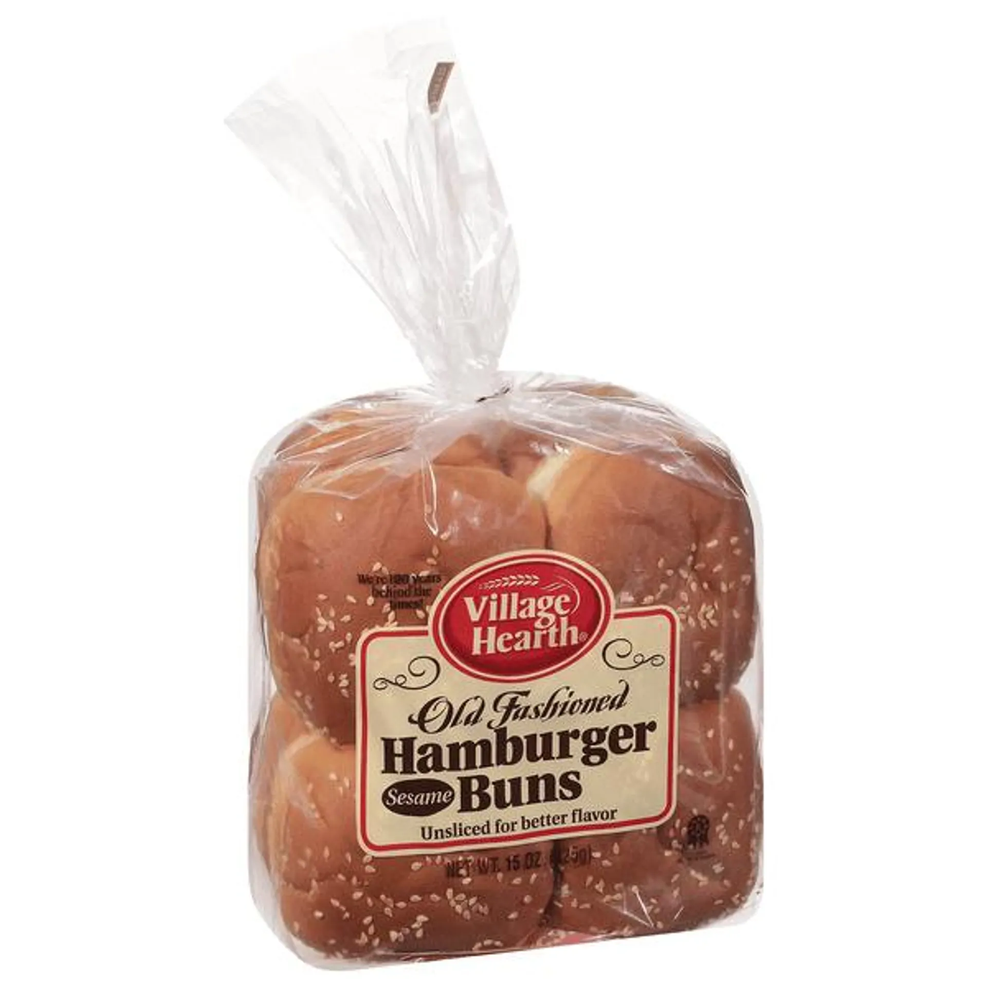 Village Hearth Old Fashioned Hamburger Sesame Buns