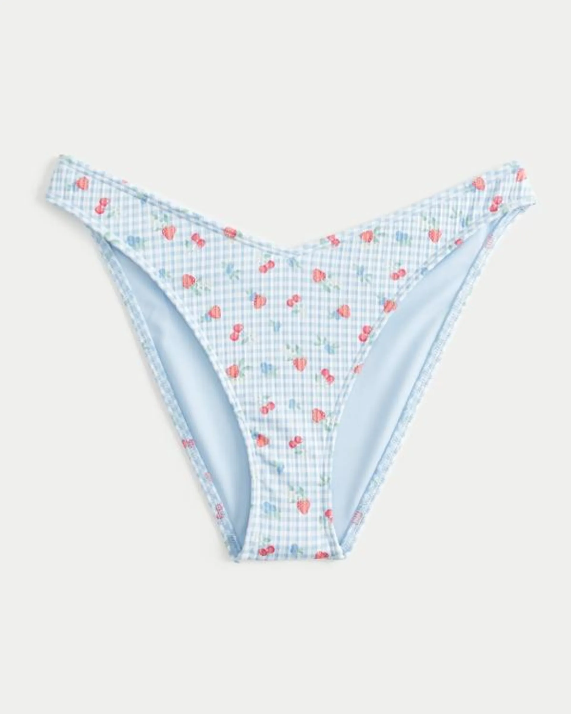 Ribbed High-Leg Cheeky Bikini Bottom