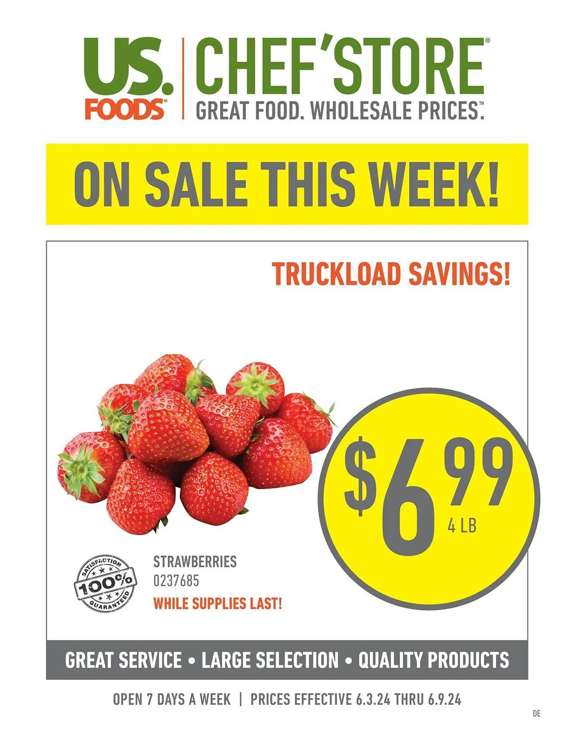 Weekly ad US Foods Chef's Store Weekly Ad from June 3 to June 9 2024 - Page 1