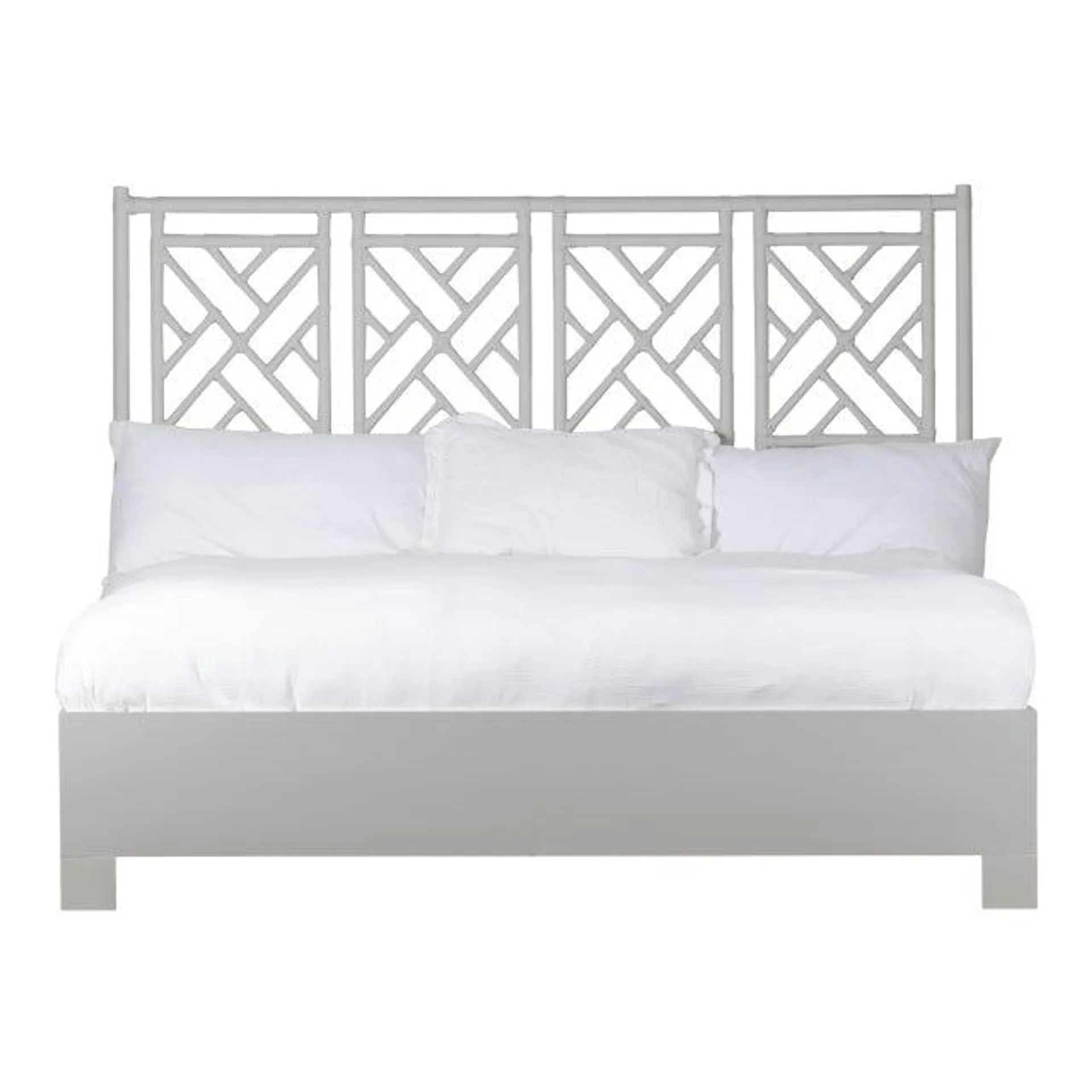 Chippendale Bed King - Light Gray