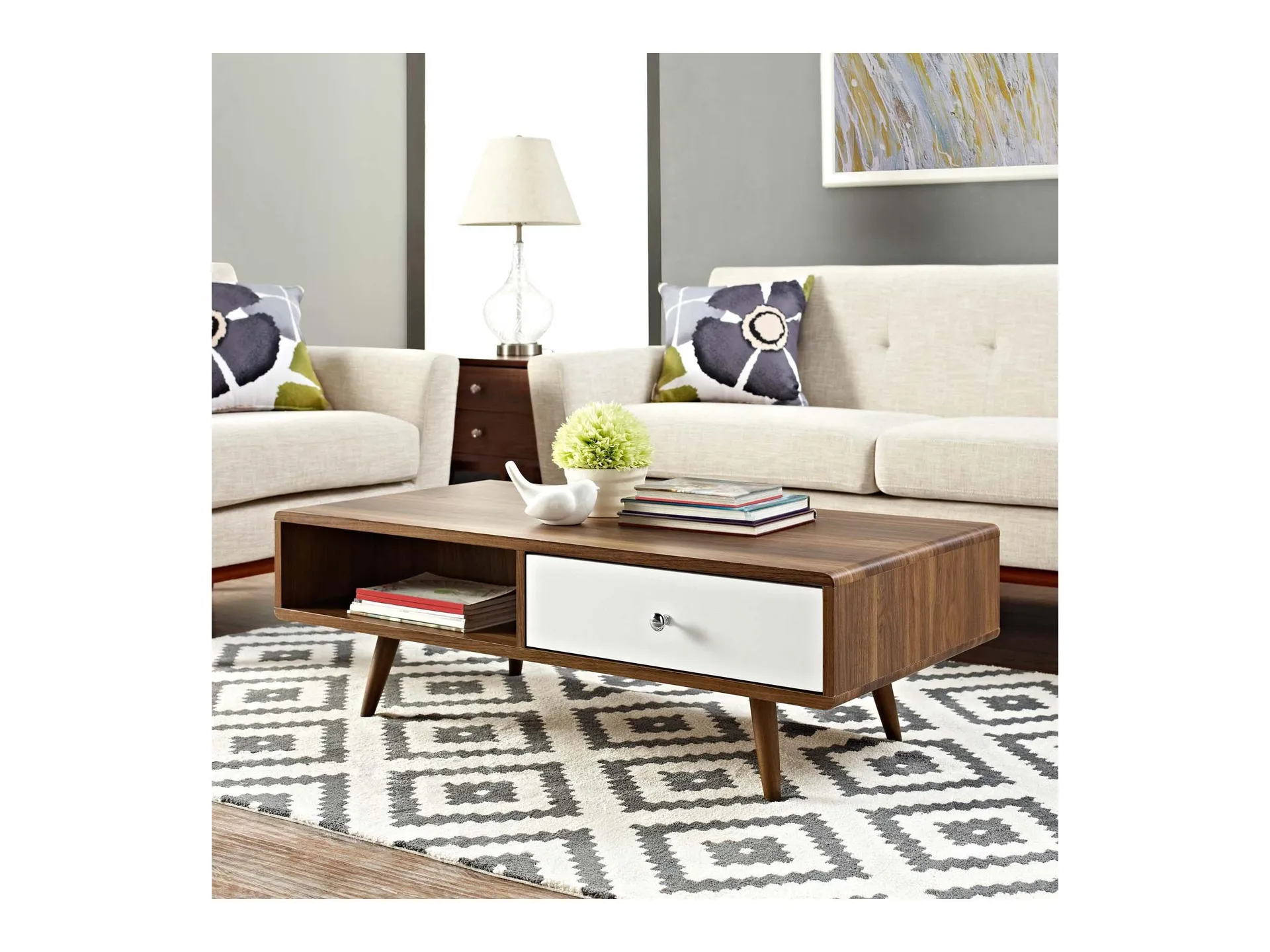 Modway Transmit 1-Drawer Storage Coffee Table