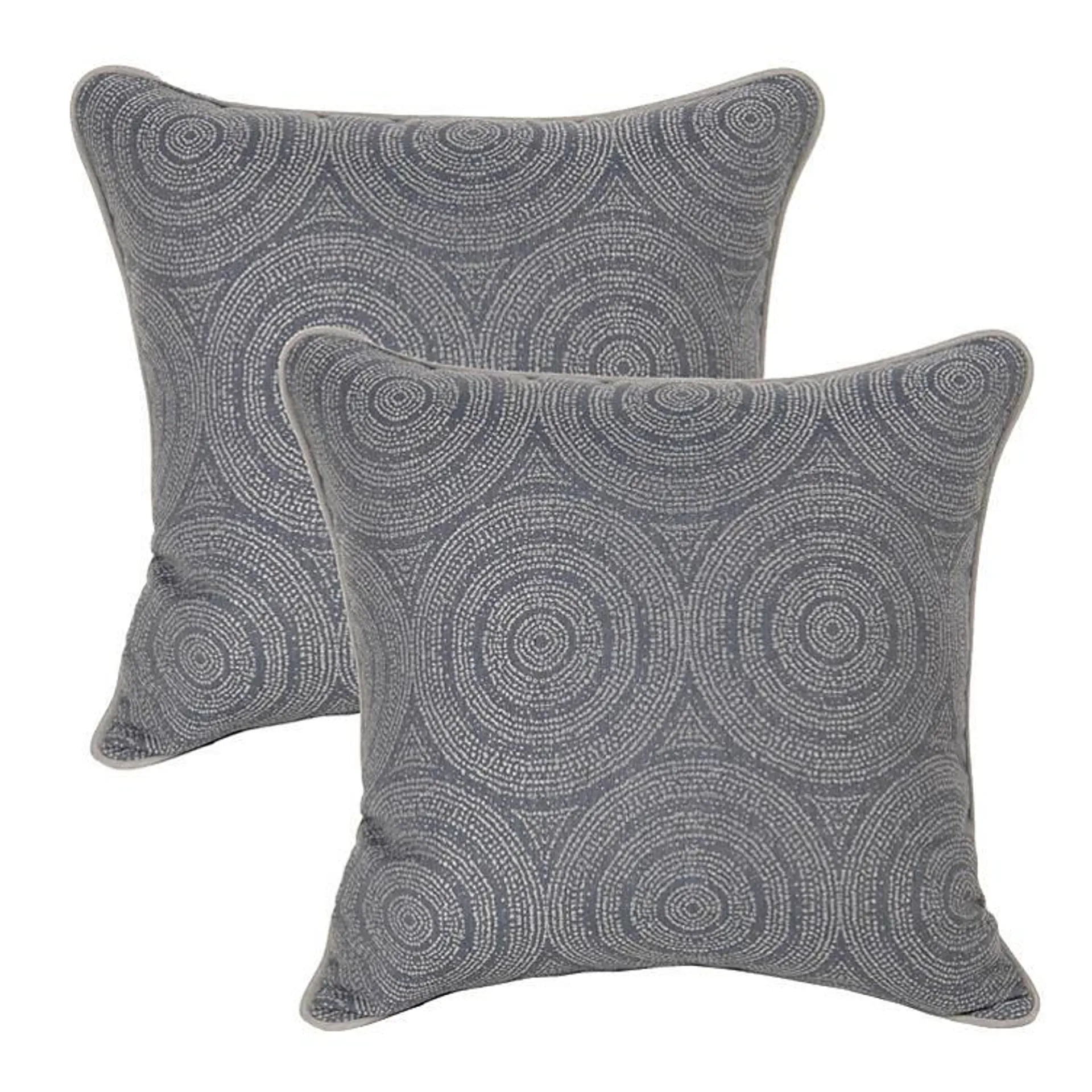 Member's Mark 2-Pack Accent Pillows with Sunbrella Fabric, Santara Denim/Canvas Granite