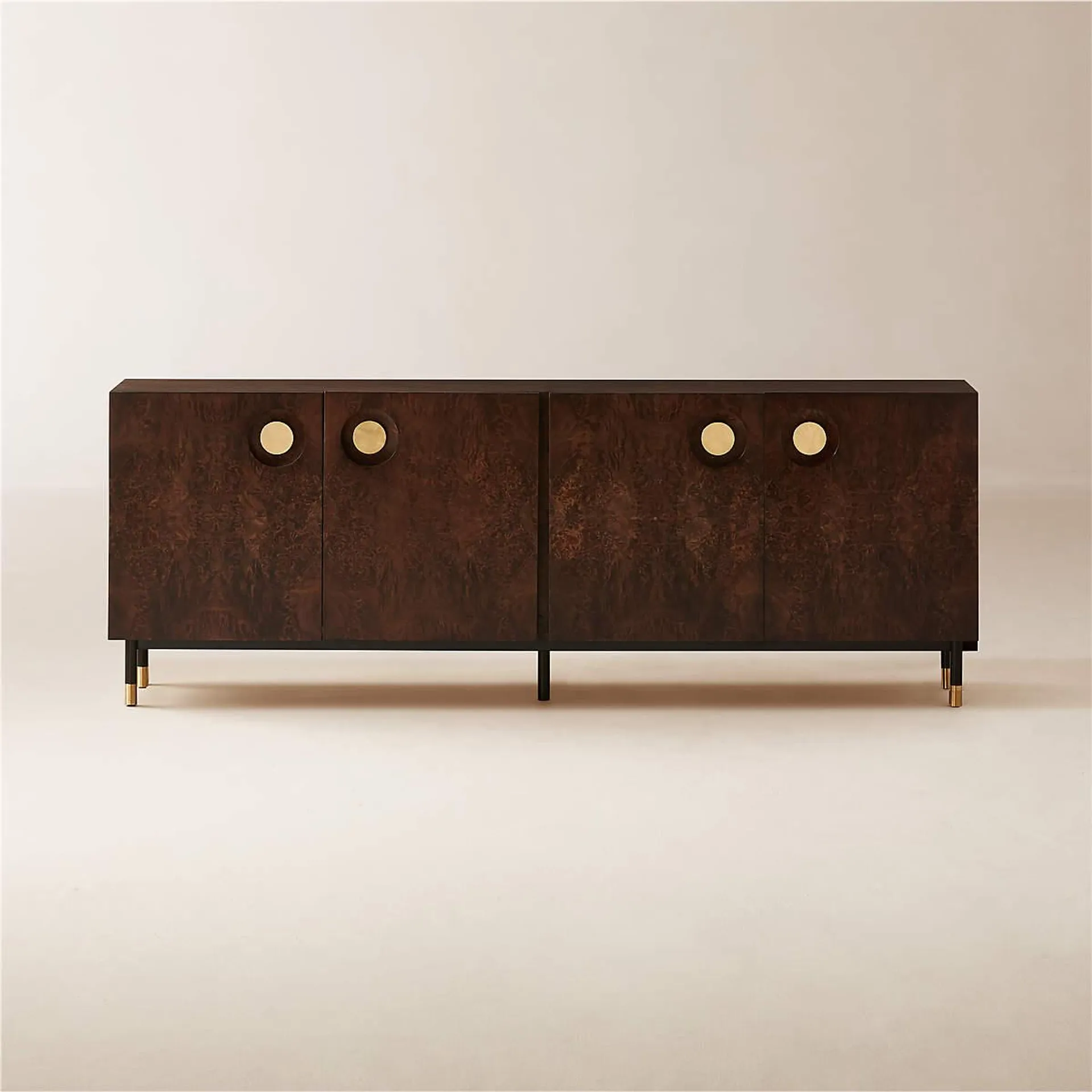 Carbon 82" Brown Burl Wood Media Console