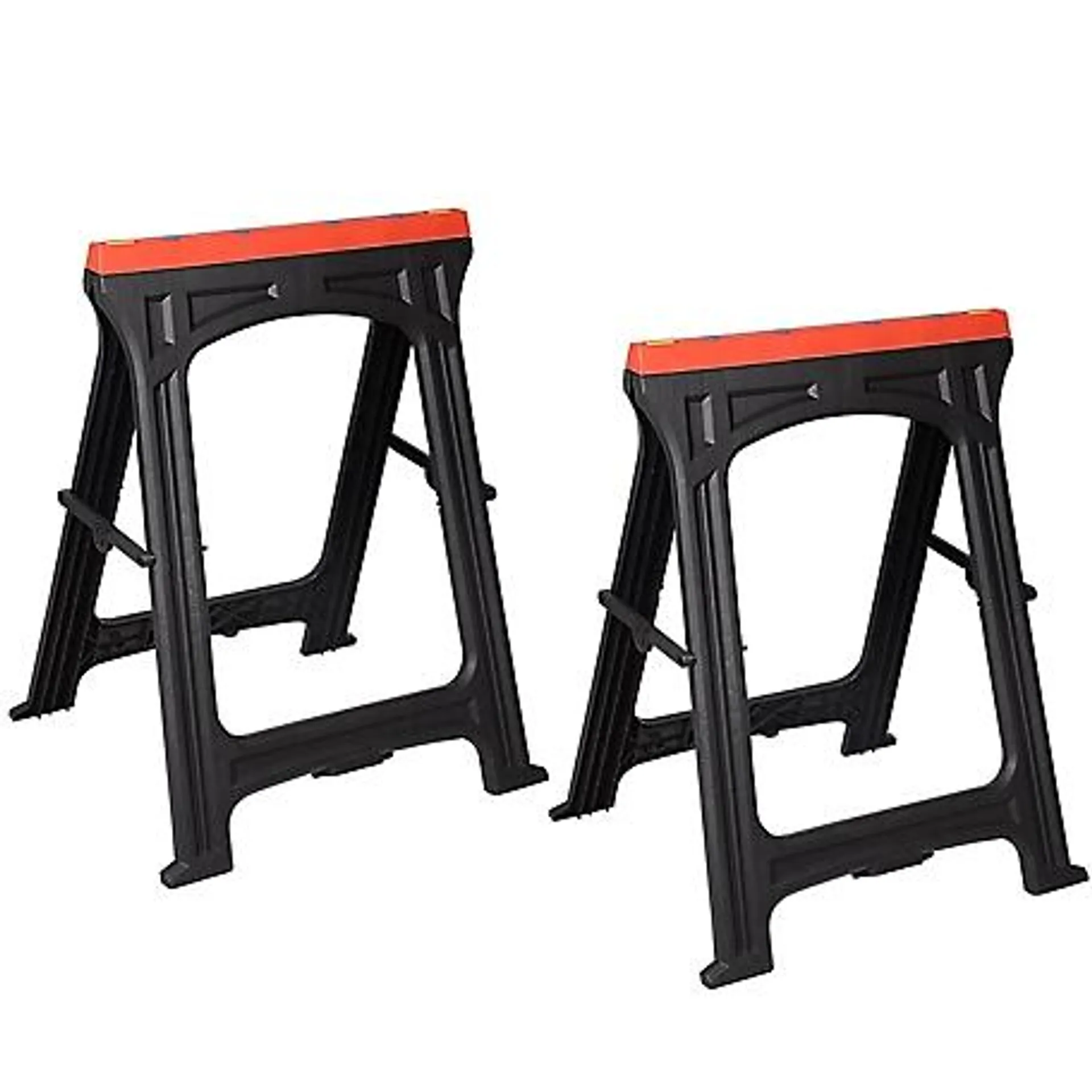 JobSmart 24.2 in. x 30.5 in. 350 lb. Capacity Folding Sawhorses, 2-Pack