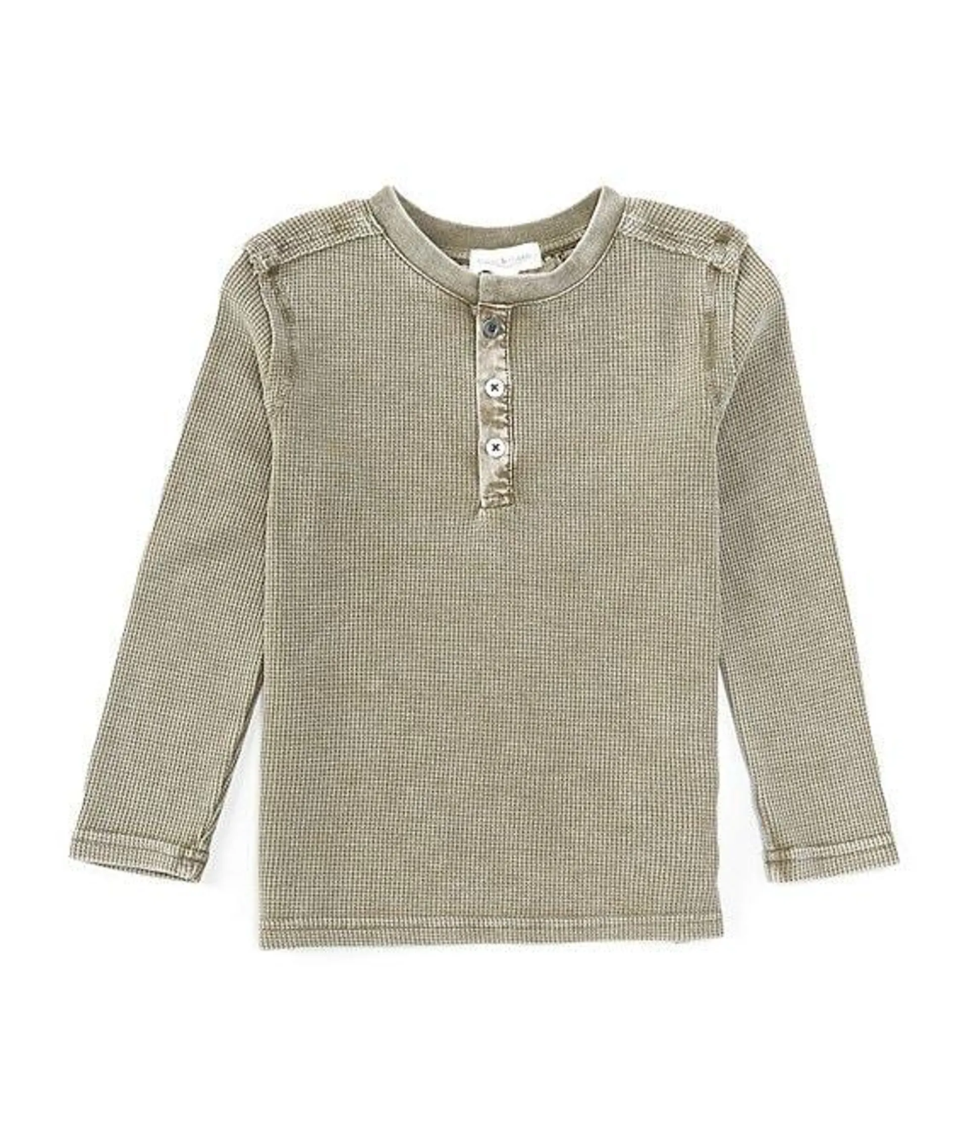 Little Boys 2T-7 Long Sleeve Thermal Henley T-Shirt