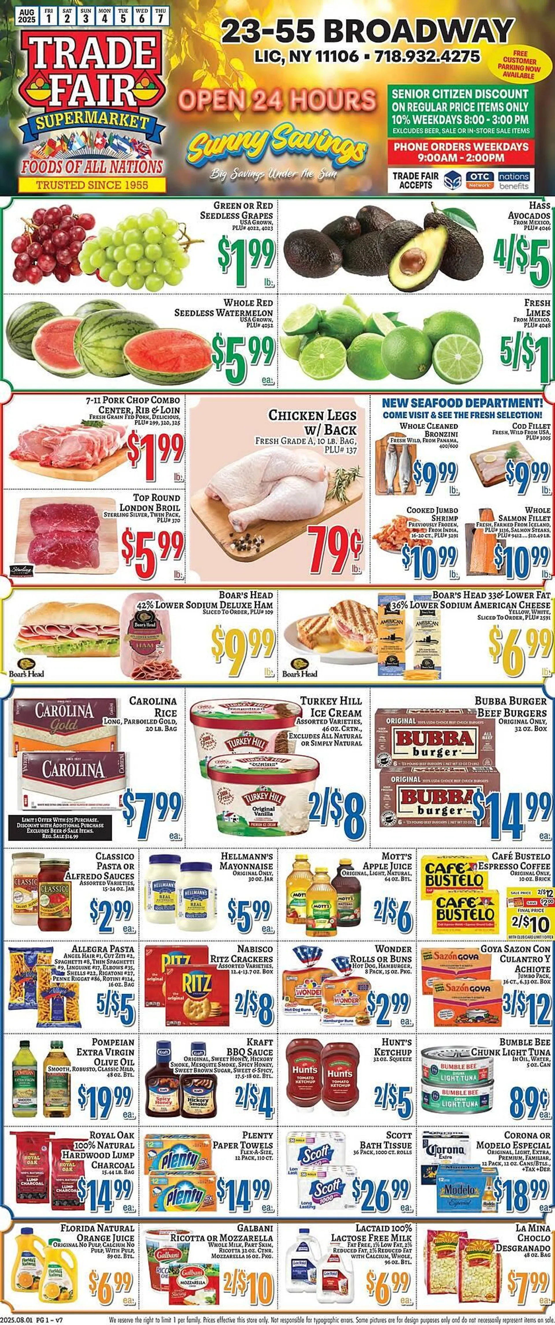 Weekly ad Trade Fair Supermarket Weekly Ad from August 1 to August 7 2025 - Page 1
