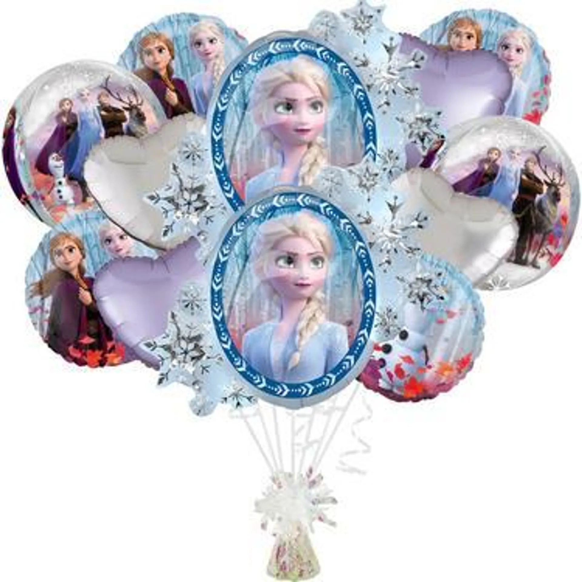 Premium Frozen 2 Foil Balloon Bouquet with Balloon Weight, 13pc