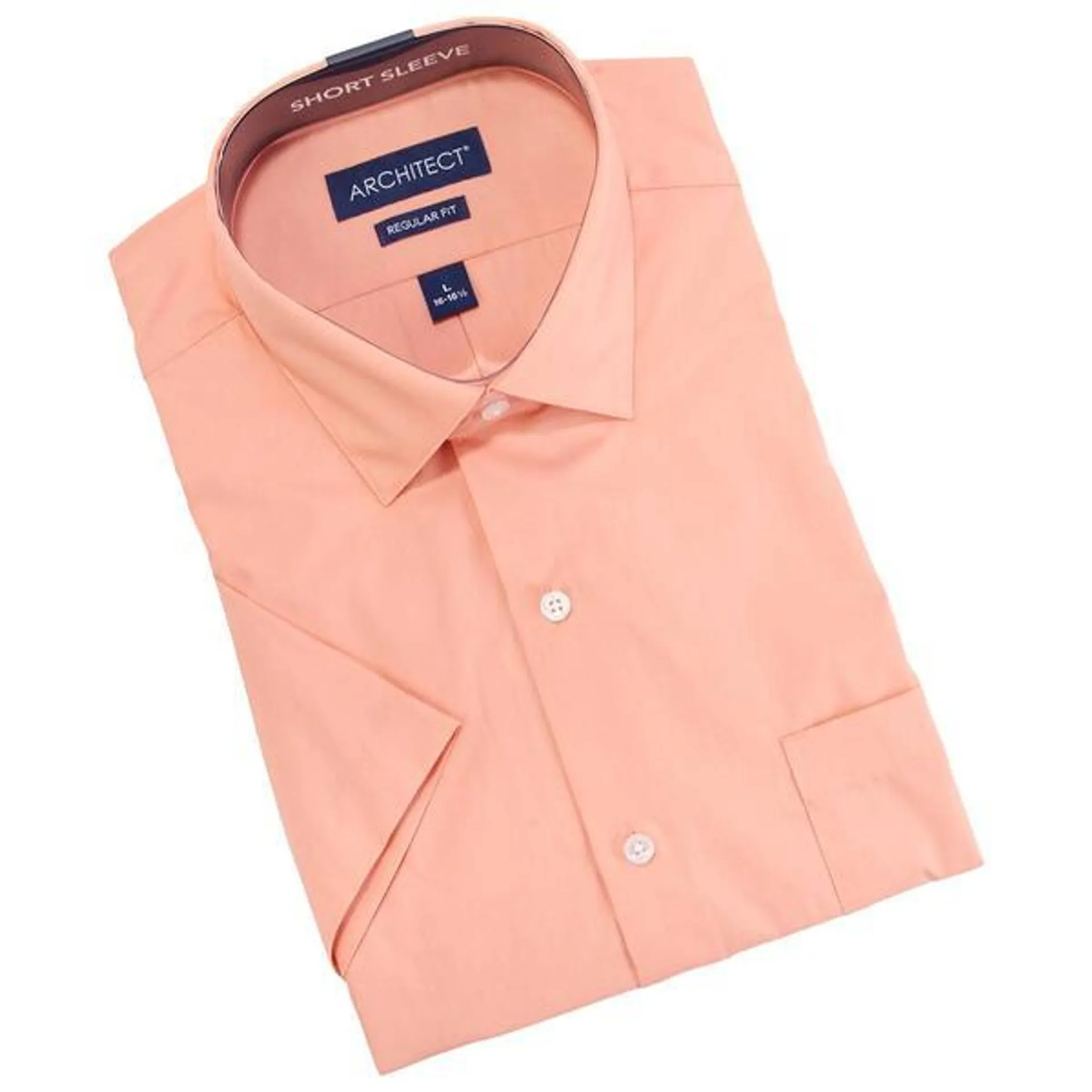 Mens Architect® Short Sleeve Dress Shirt - Light Salmon