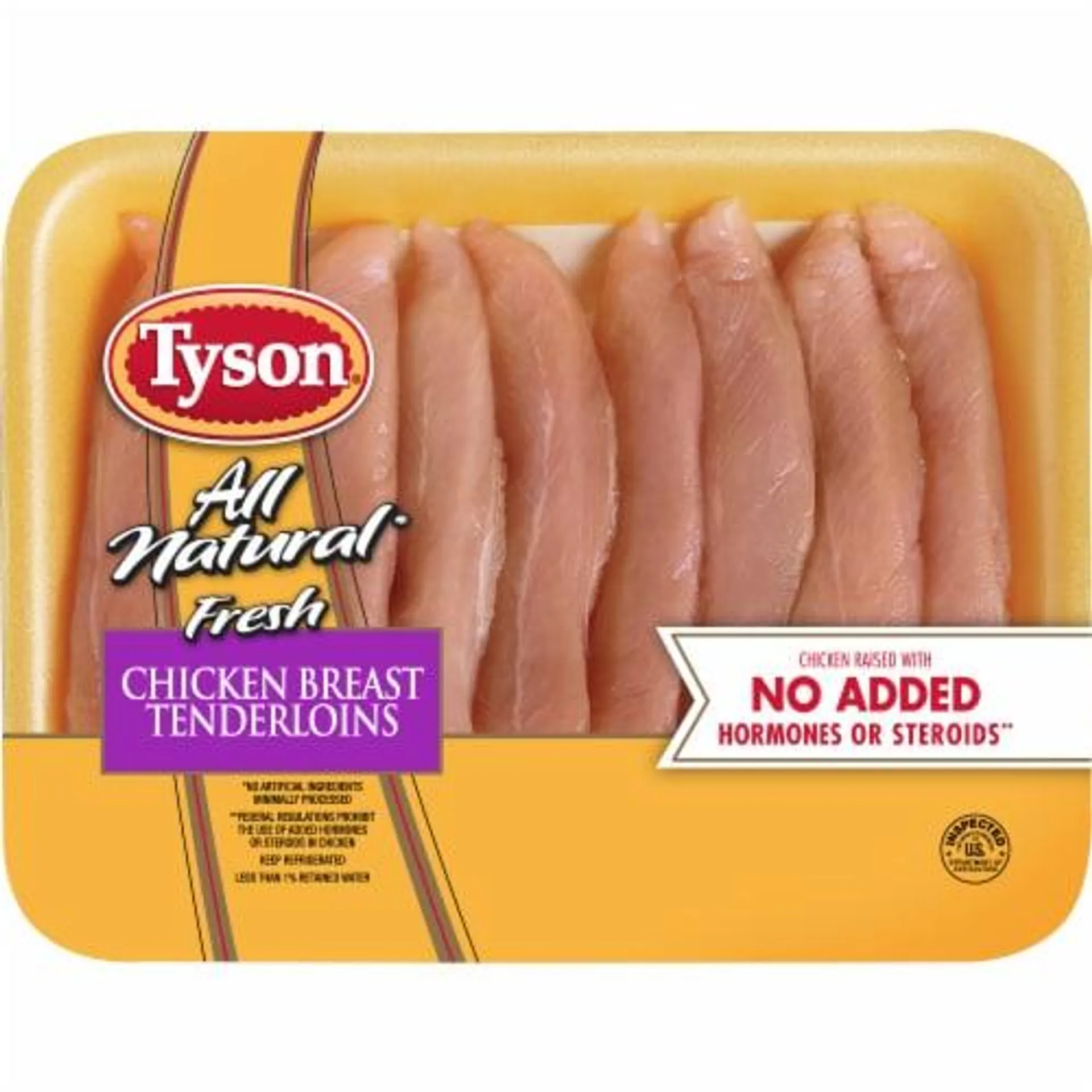Tyson All Natural Fresh Boneless Skinless Chicken Breast Tenderloins