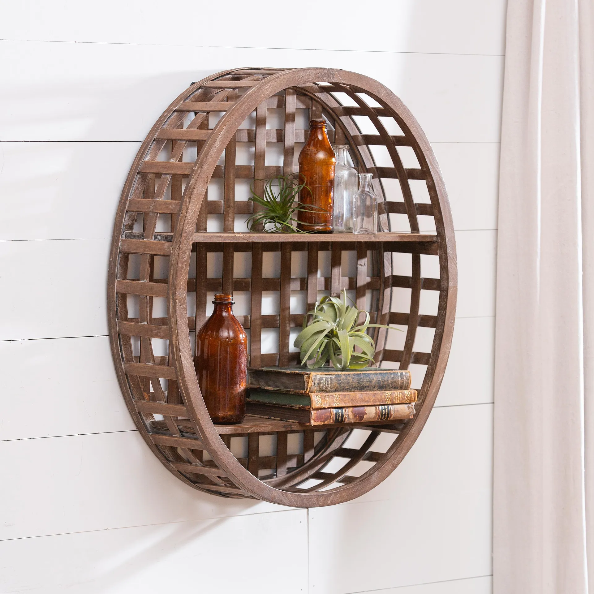 Woven Oval Wall Shelf