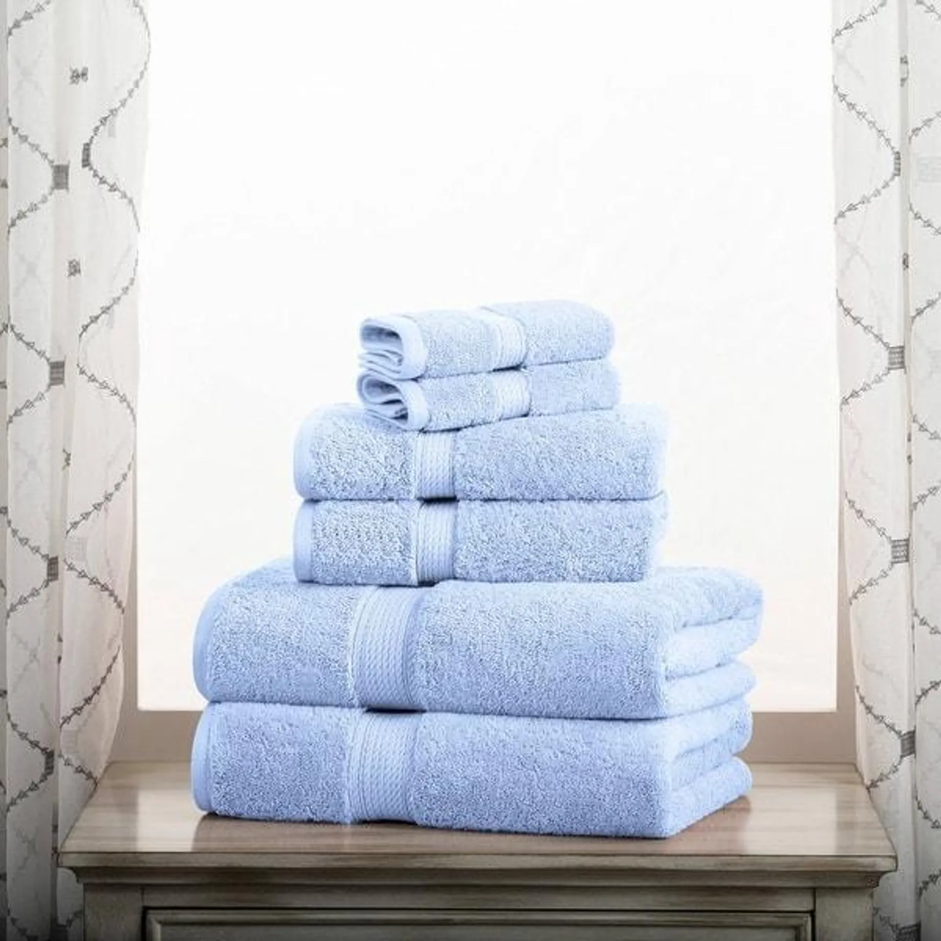 Superior Egyptian Cotton Pile Heavyweight 6-Piece Towel Set