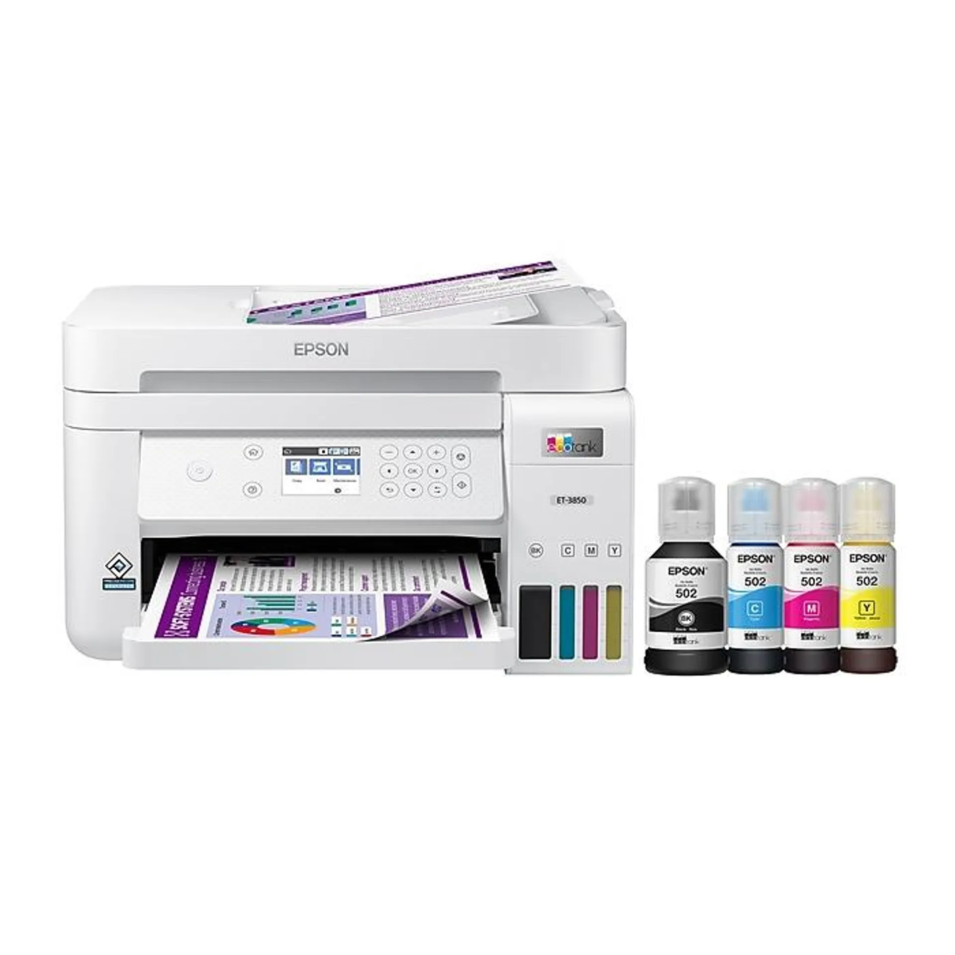 Epson EcoTank ET-3850 Wireless Color Inkjet Printer,