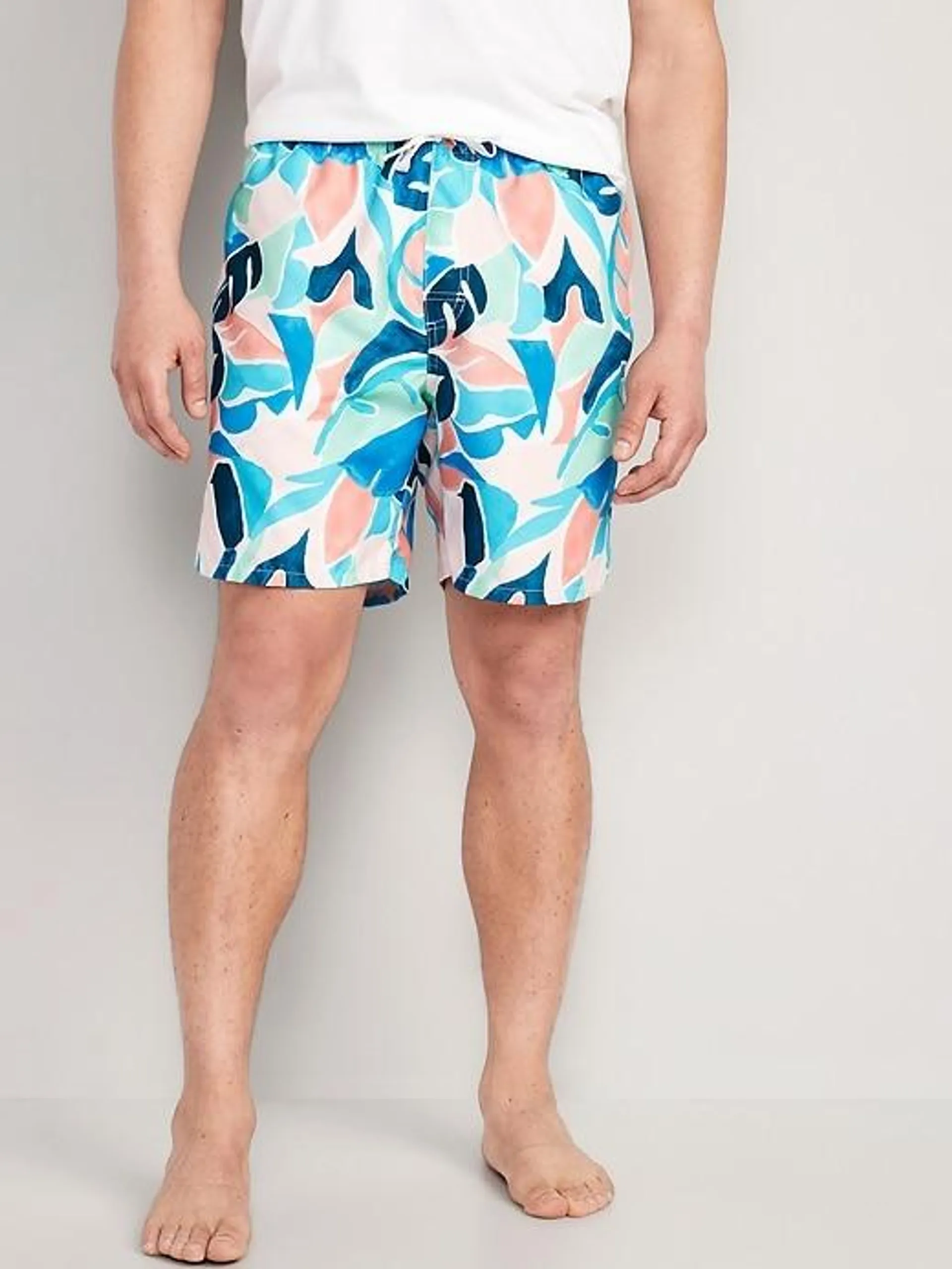 Printed Swim Trunks --7-inch inseam