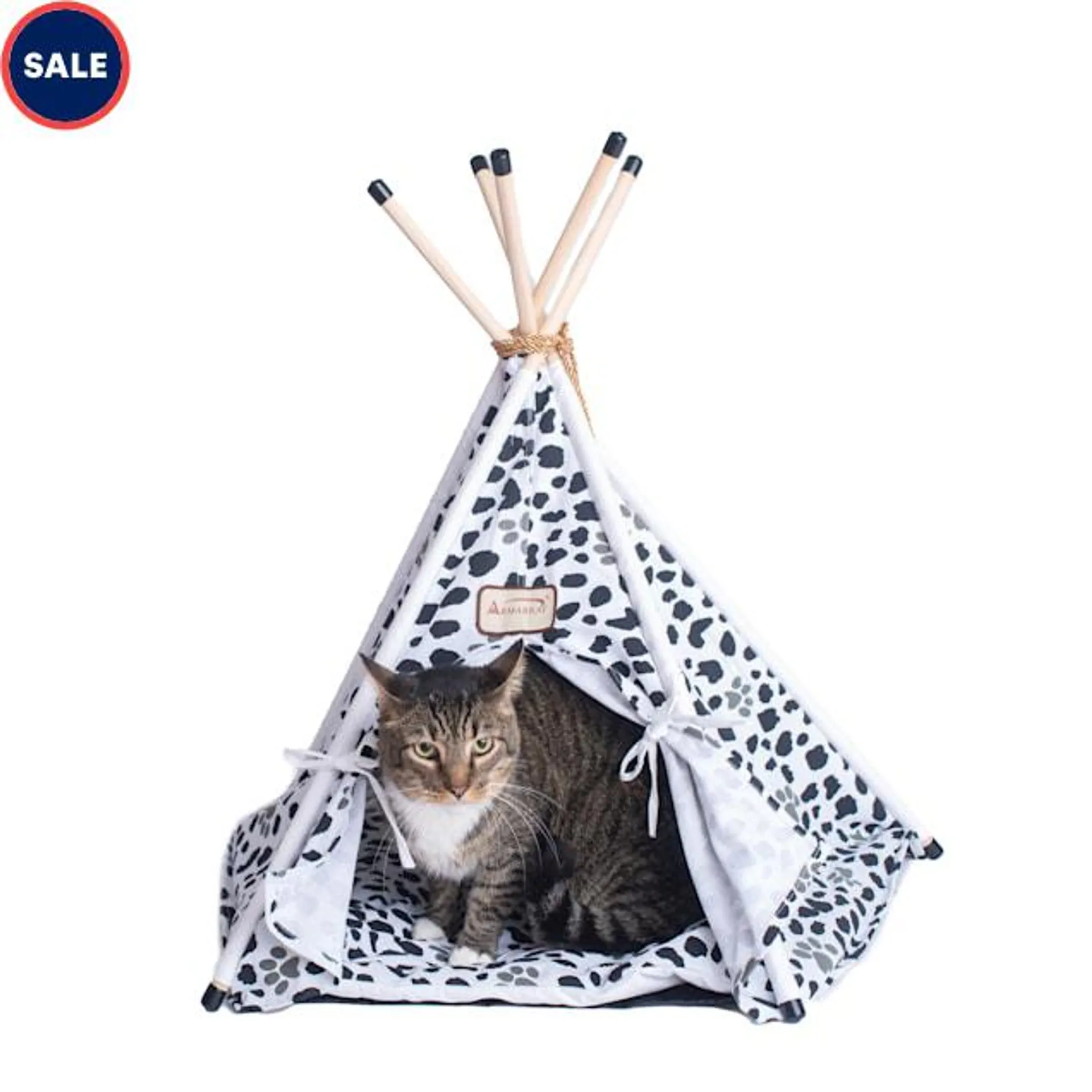 Armarkat Teepee Style Model C46 Cat Bed, 35" L X 35" W X 29" H