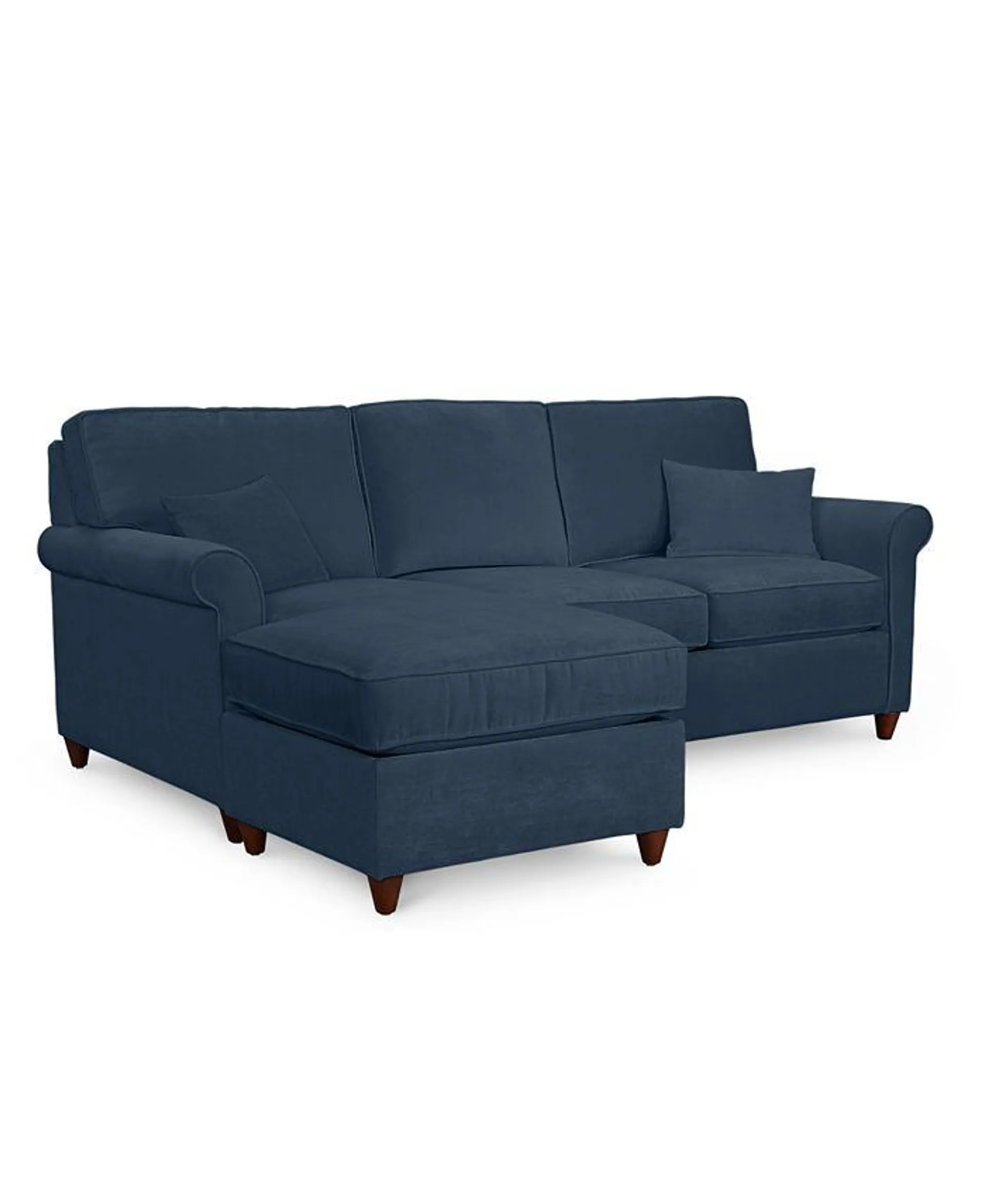 Lidia 82" Fabric 2-Pc. Reversible Chaise Sectional Sofa with Storage Ottoman - Custom Colors, Created for Macy's