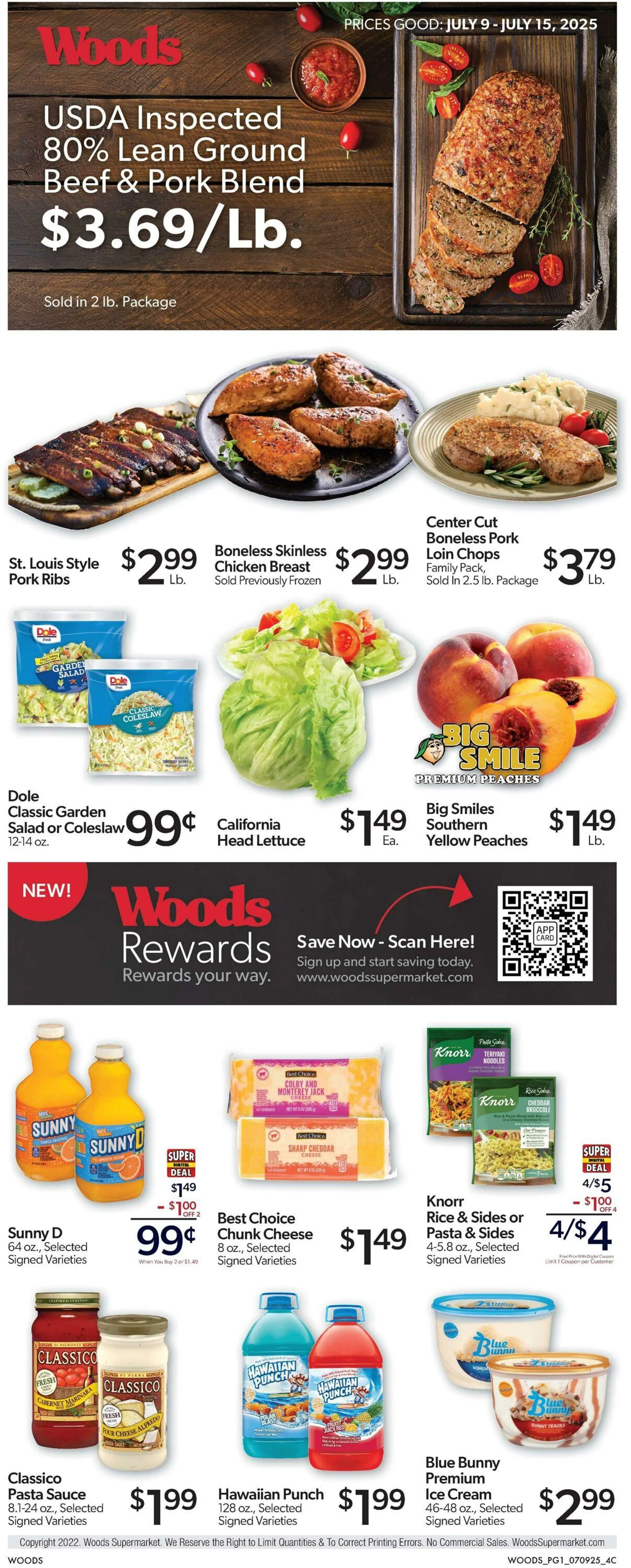Weekly ad Woods Supermarket from July 9 to July 15 2025 - Page 1