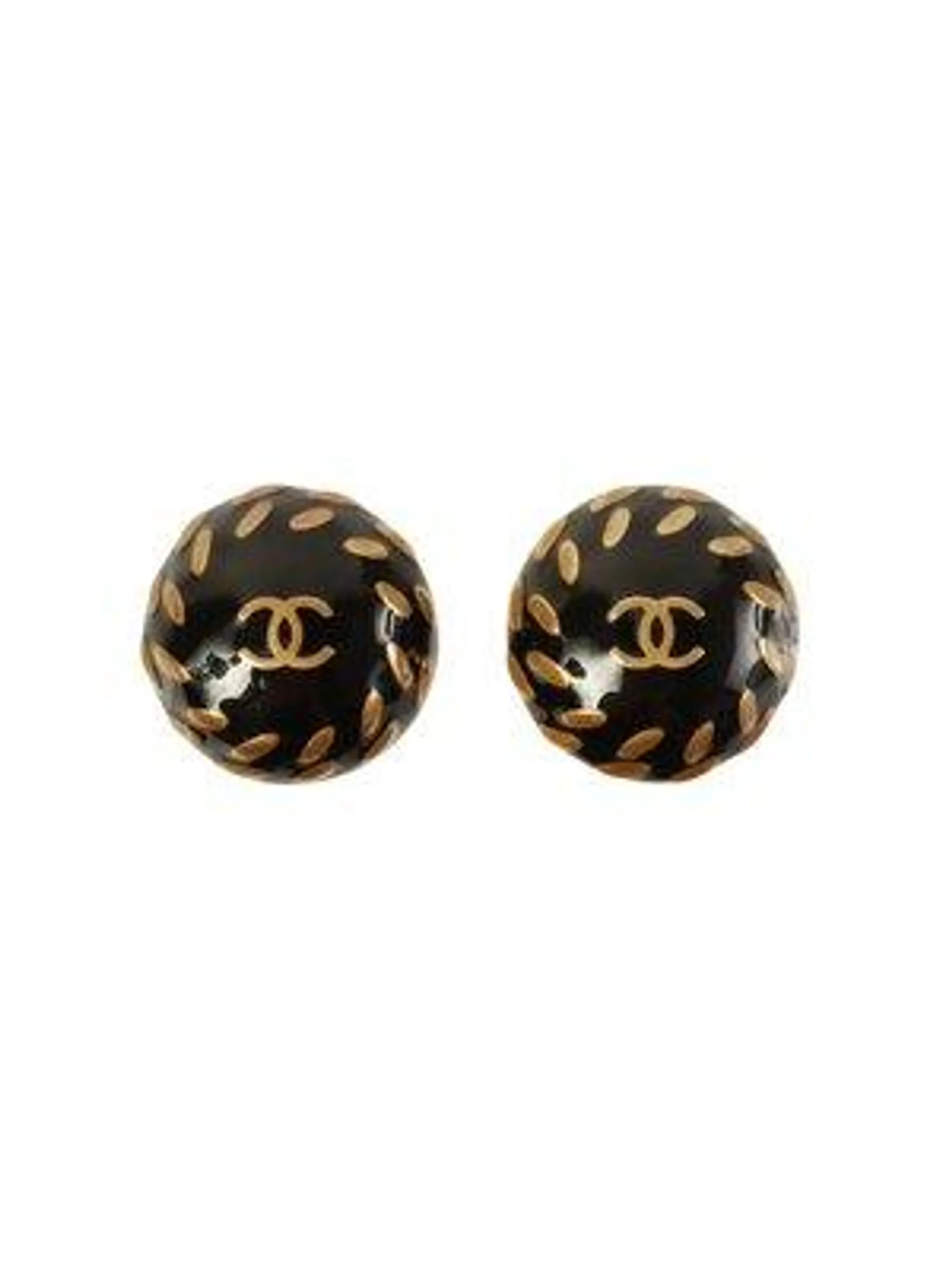 Dome CC Mark Earrings from Chanel, 1998, Set of 2