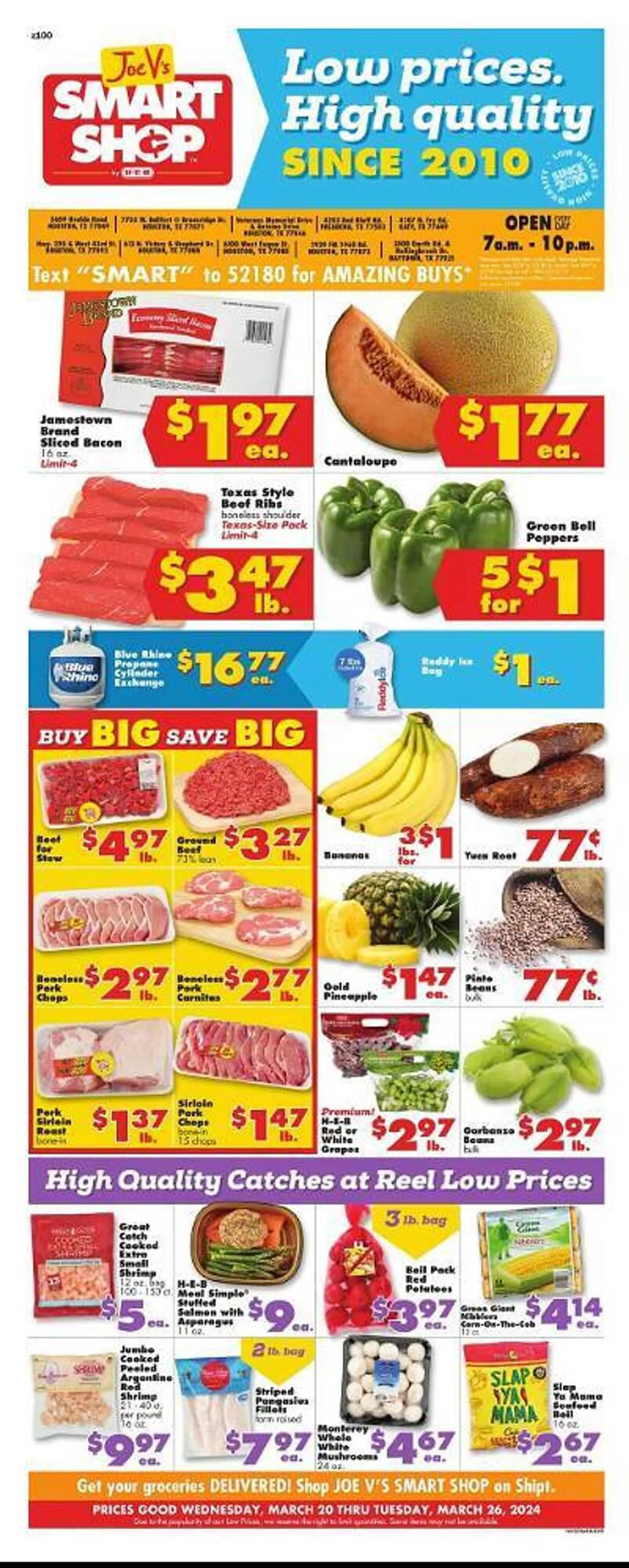 Weekly ad Joe V's Smart Shop Weekly Ad from March 20 to March 26 2024 - Page 1
