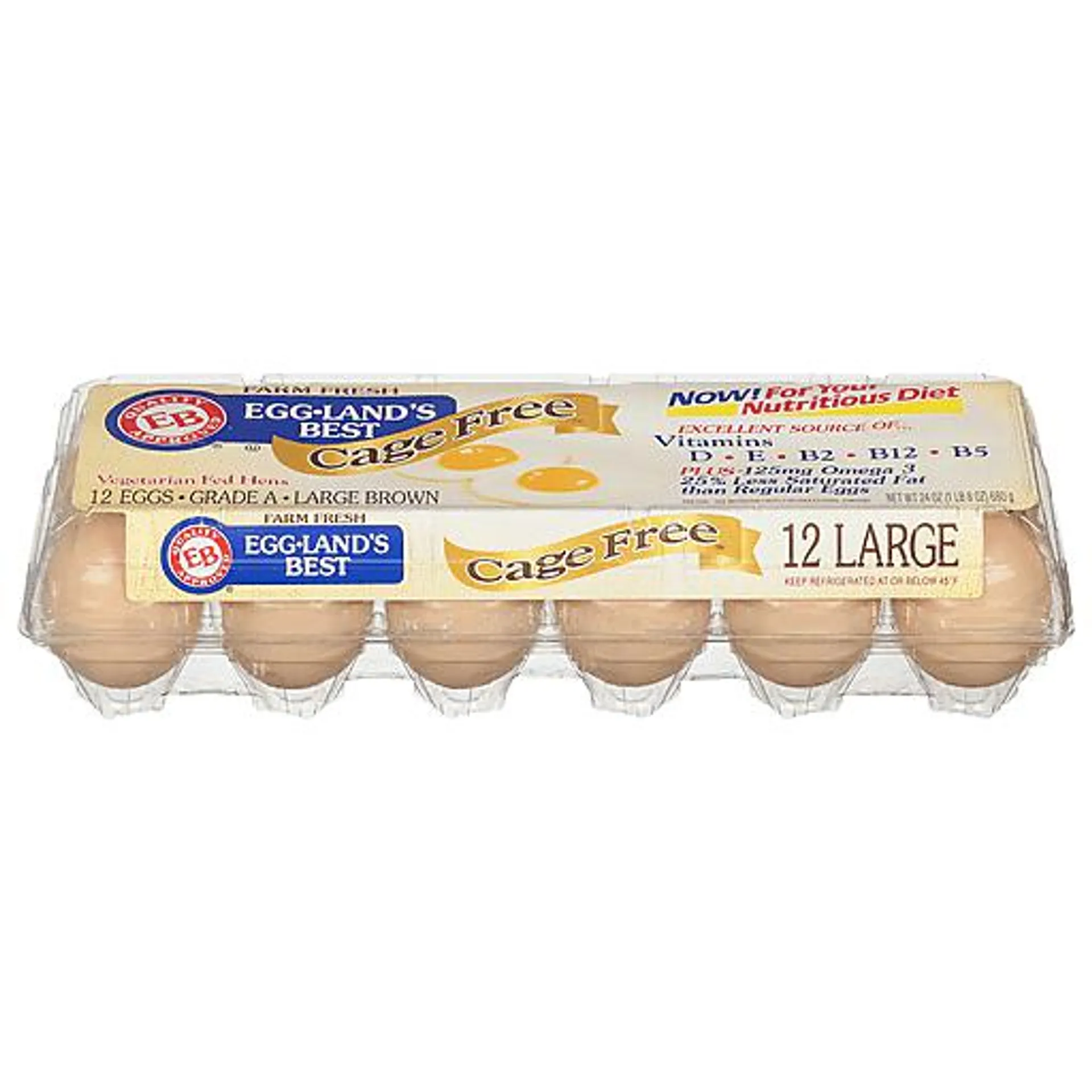Egglands Best Cage Free Brown Large Eggs 12 ct package