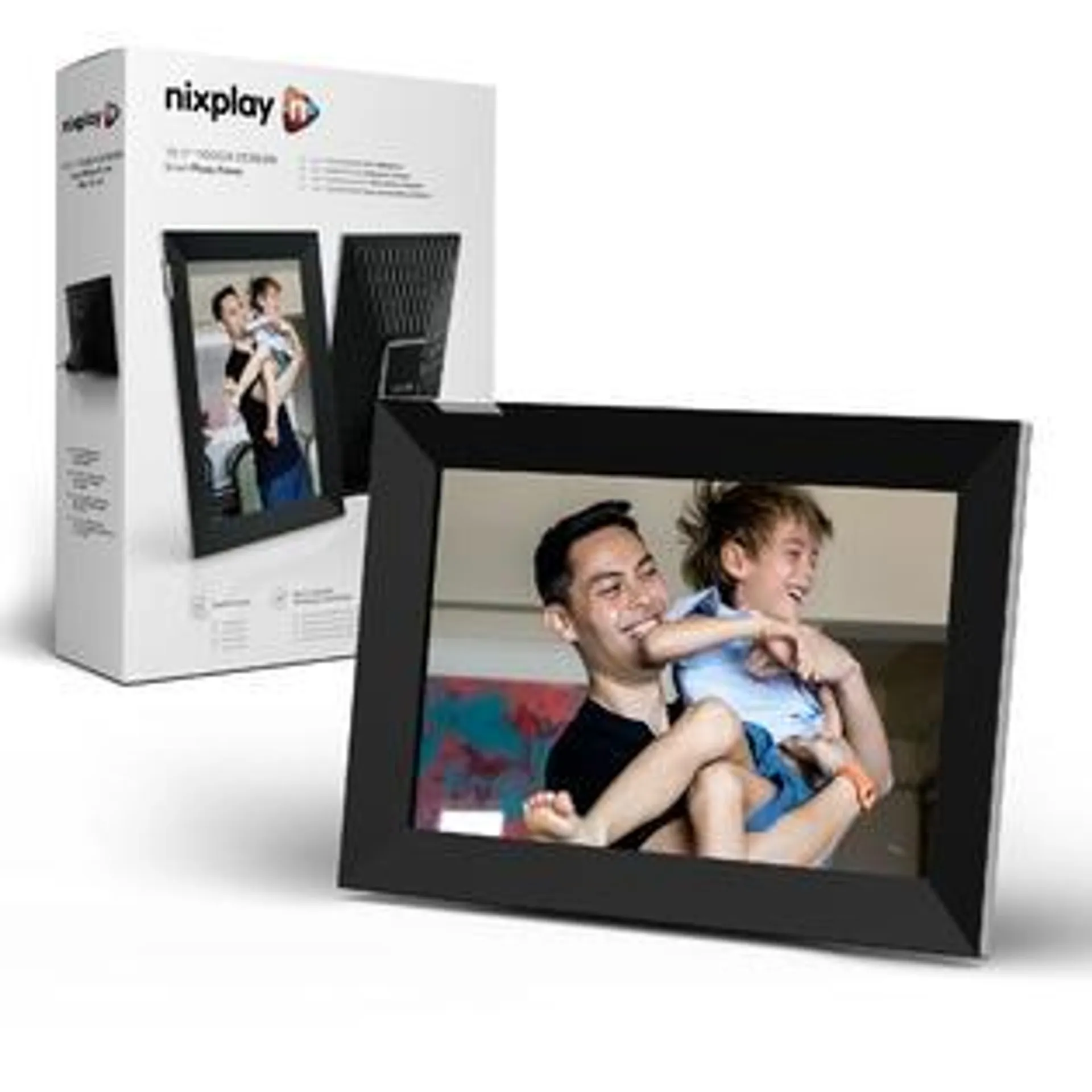 Nixplay 10.1? Digital Photo Frame - Connecting Families & Friends (Black/Silver)