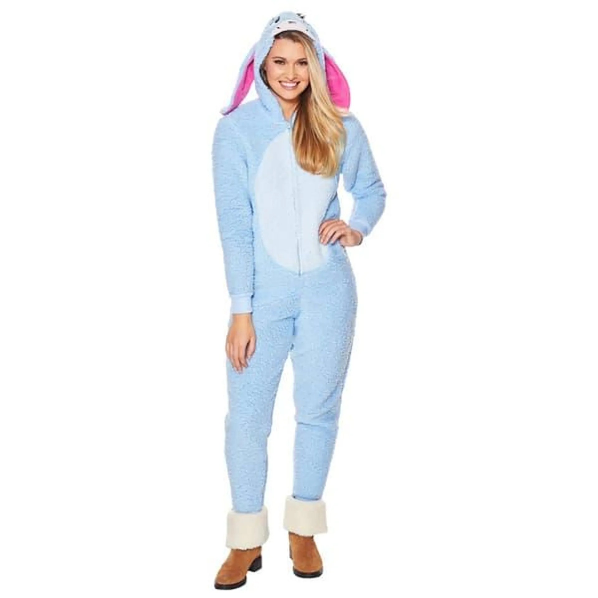 MJC Eeyore Sherpa Hooded Pajama Sleeper Onsie