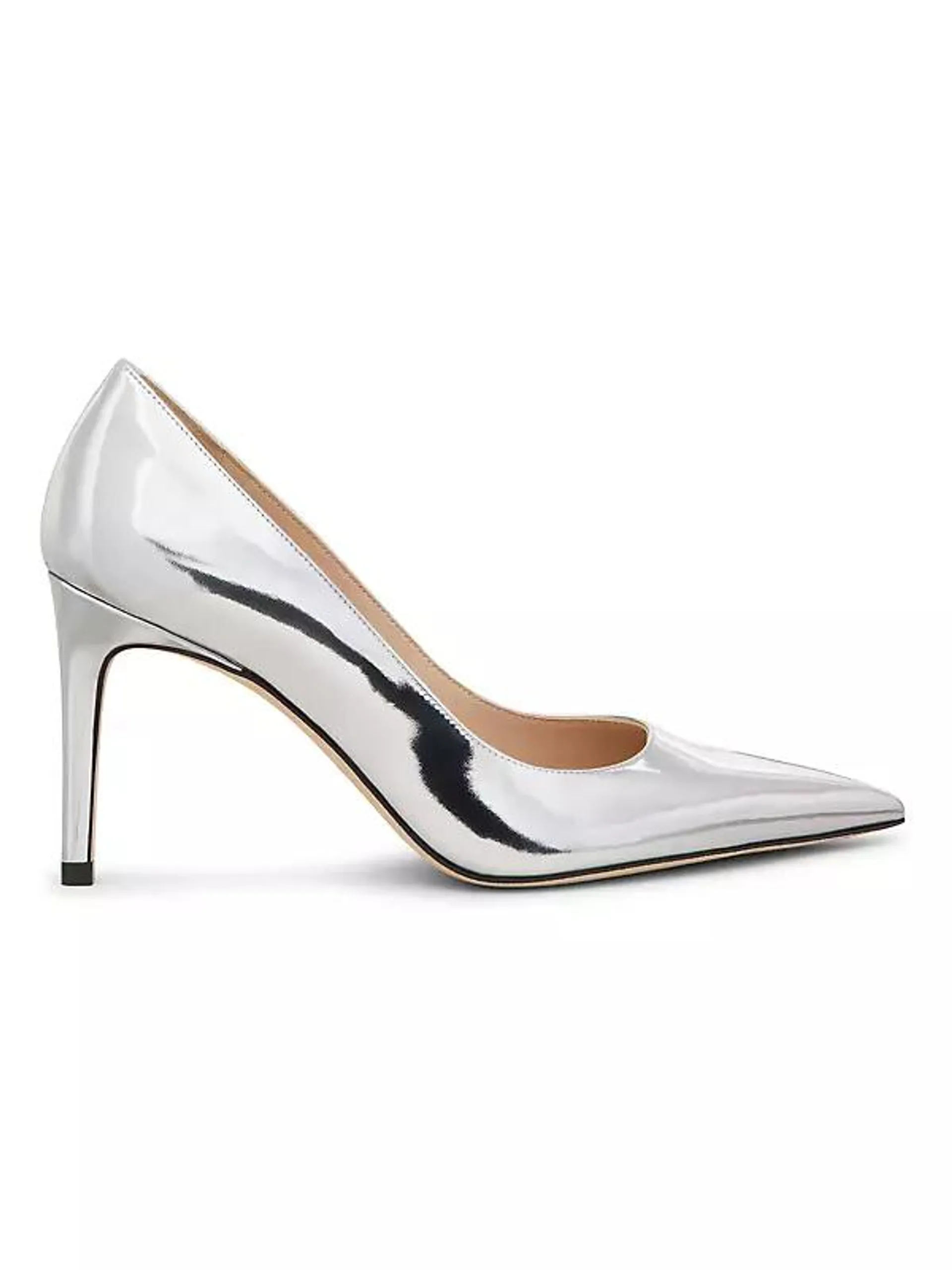 Stuart Power 85 85MM Metallic Leather Pumps