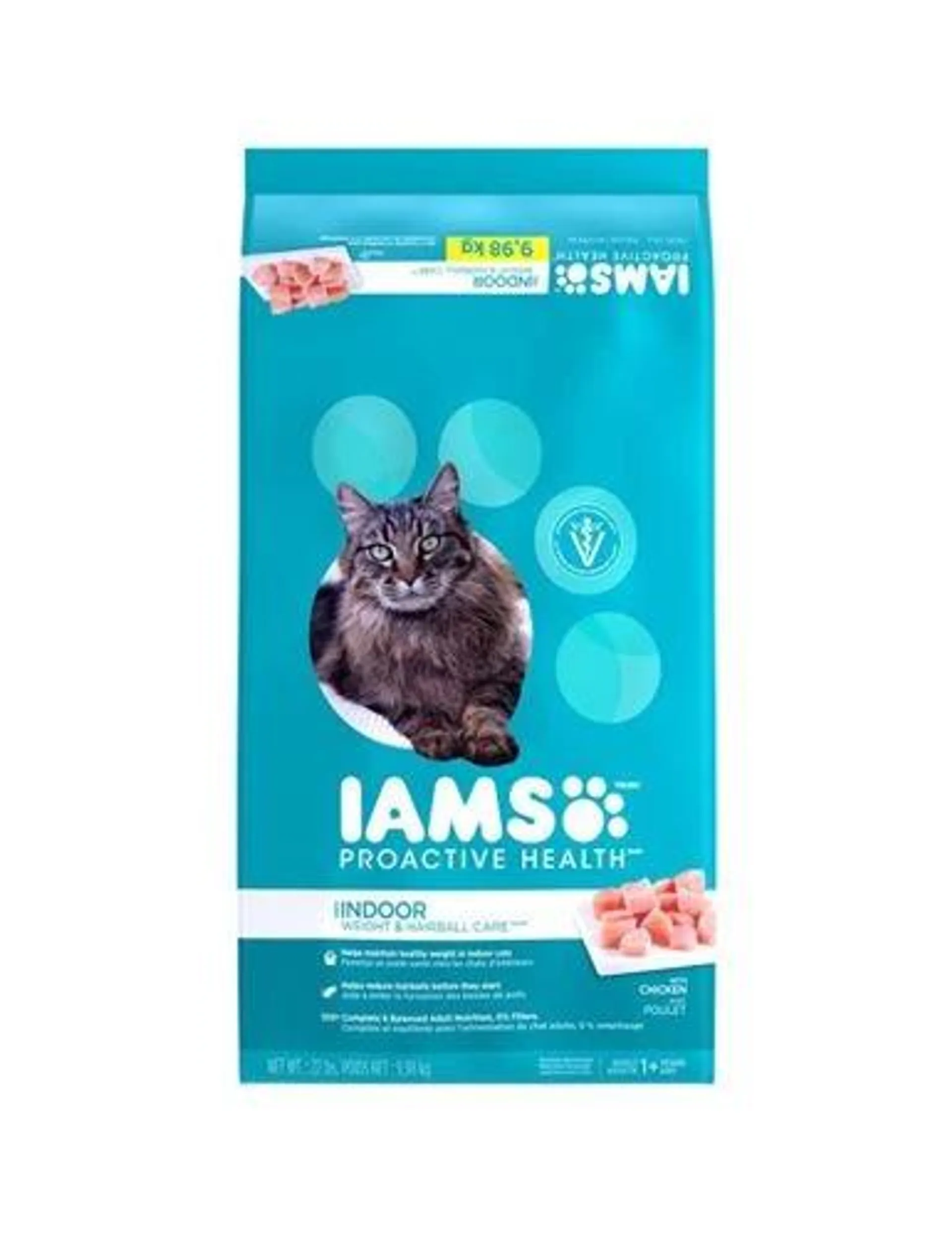 Iams Proactive Health Indoor Weight & Hairball Care Dry Cat Food 22 Pounds